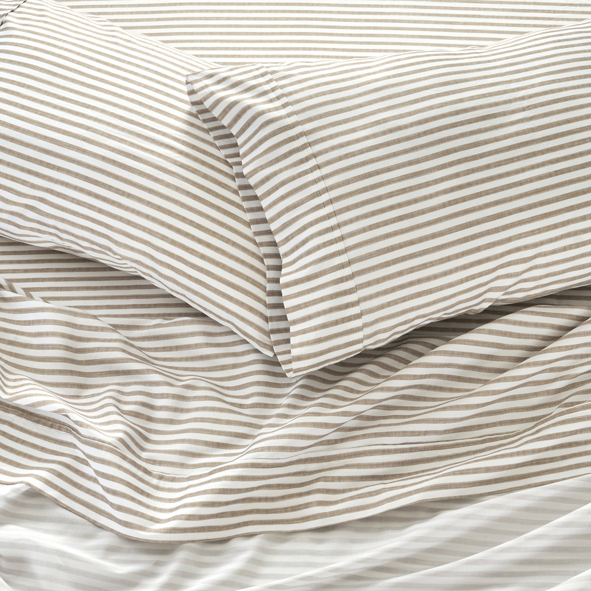 Martha Stripe Cotton Sateen Pillowcase Set