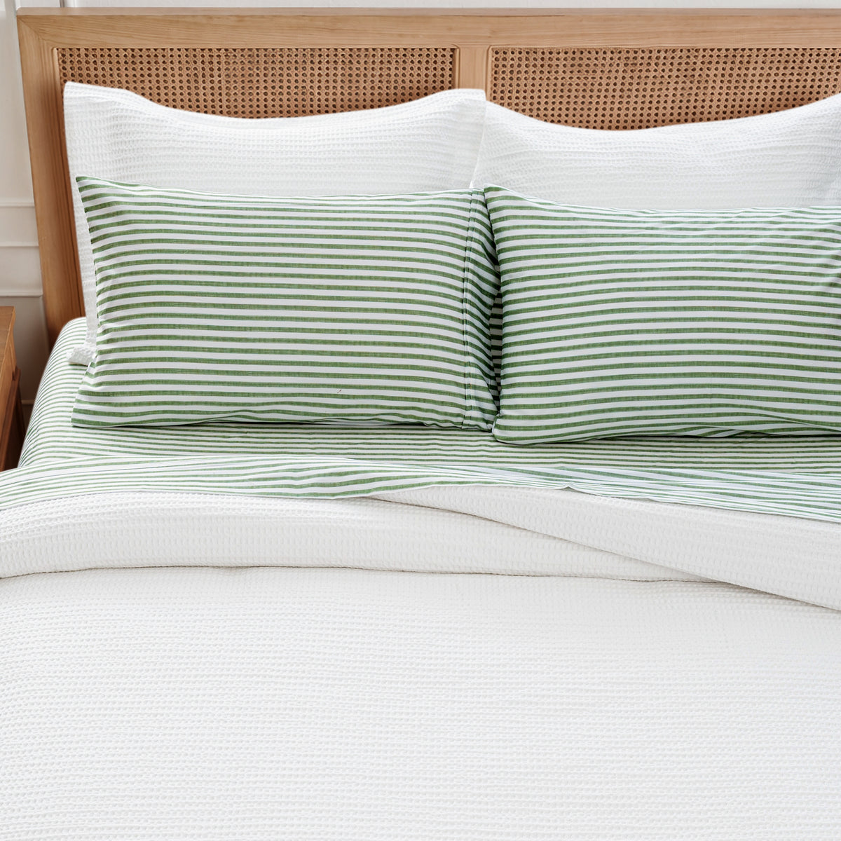 Martha Stripe Cotton Sateen Sheet Set