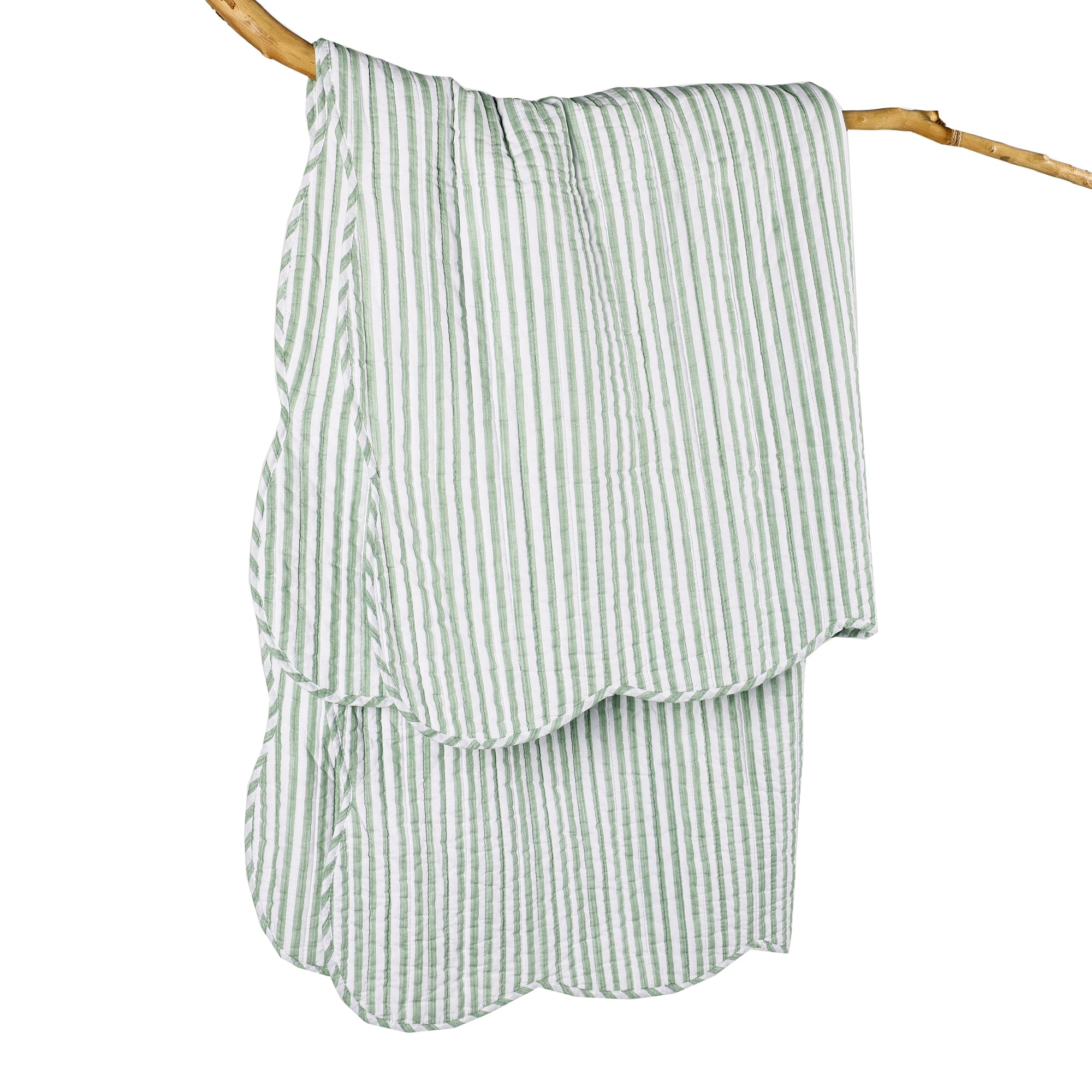 Martha Stripe Quilted Throw