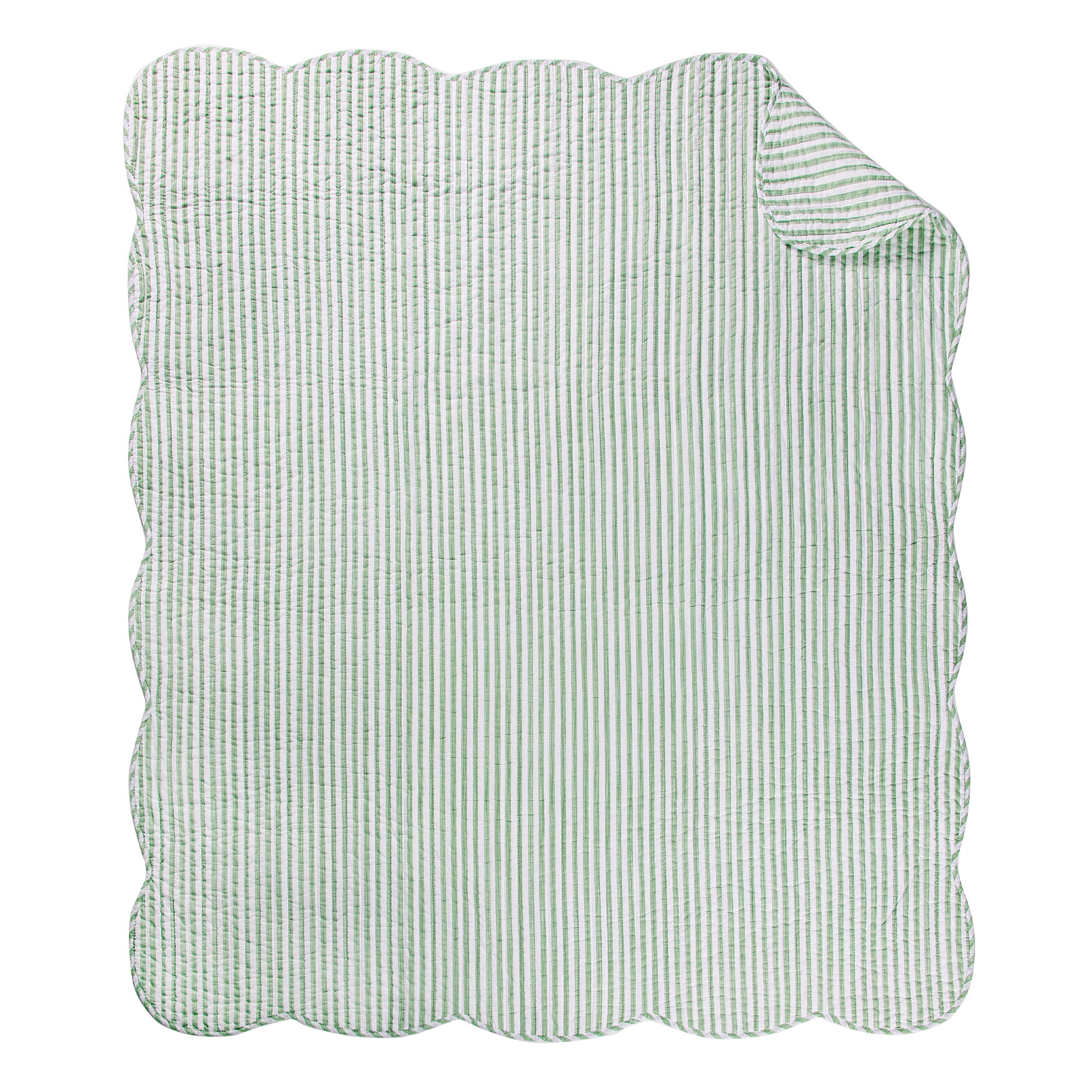 Martha Stripe Quilted Throw
