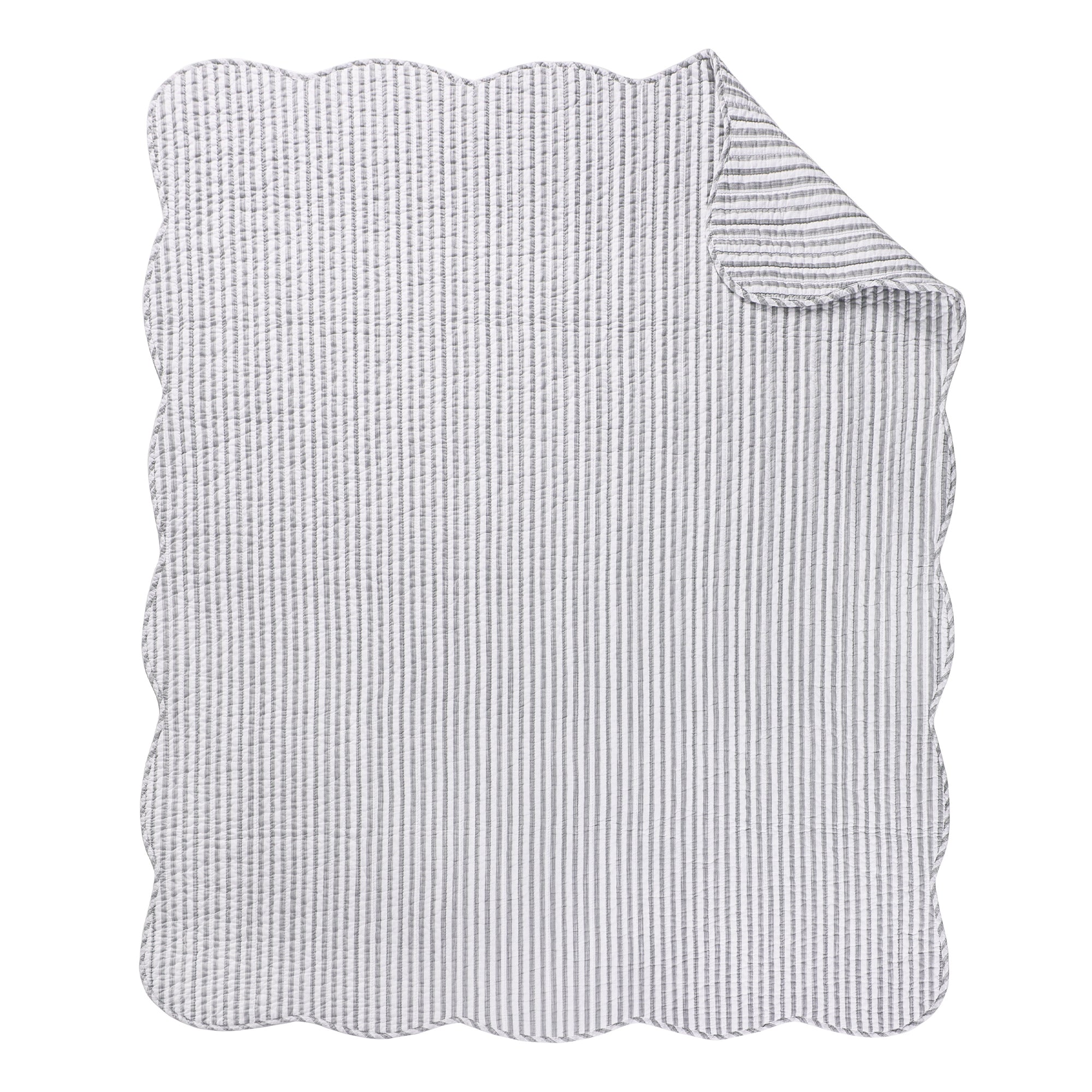 Martha Stripe Quilted Throw