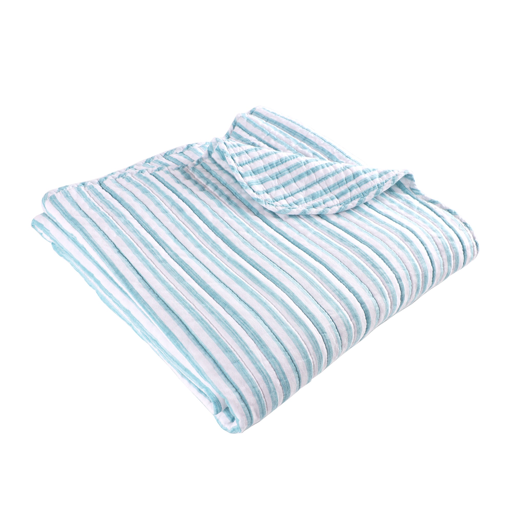 Martha Stripe Quilted Throw
