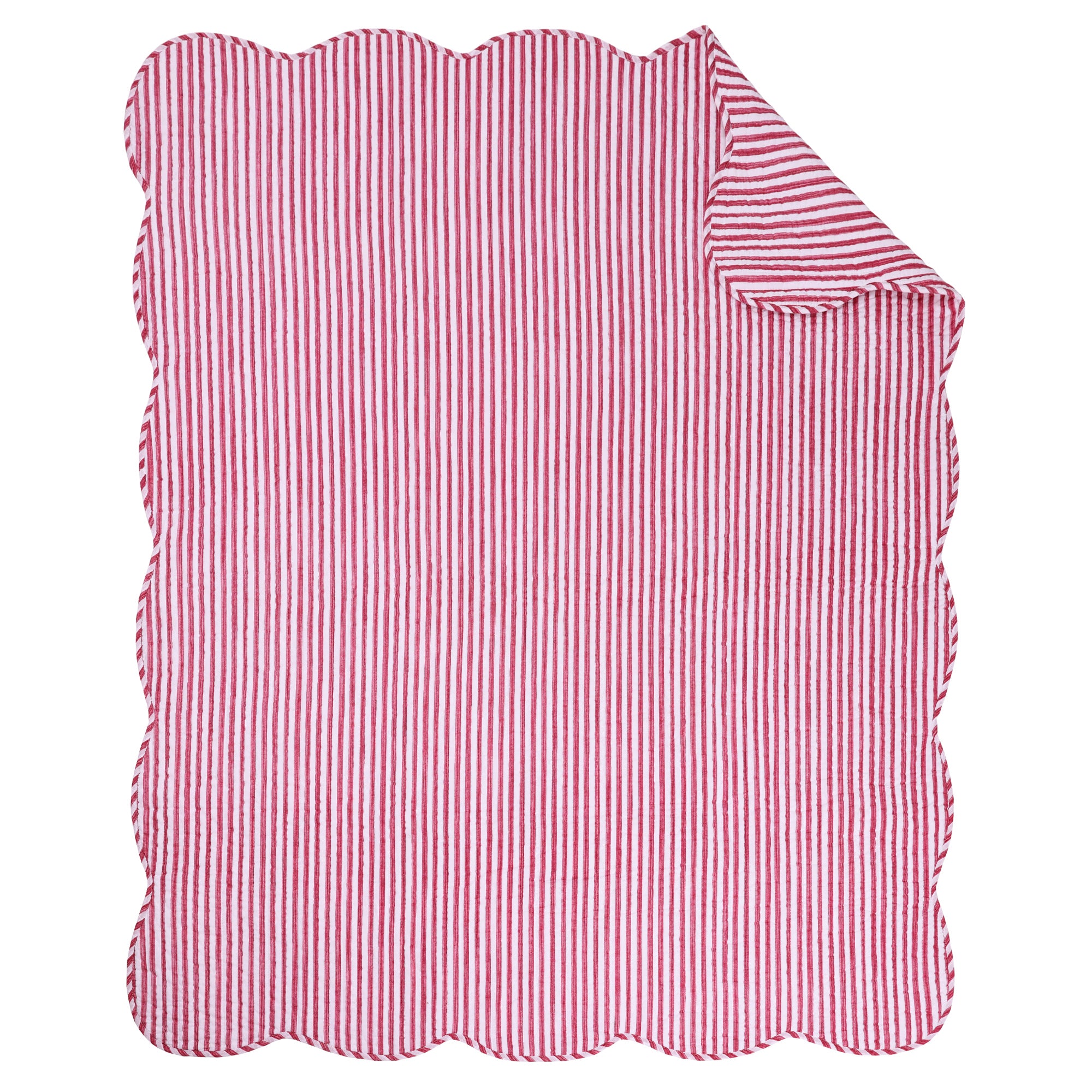 Martha Stripe Quilted Throw