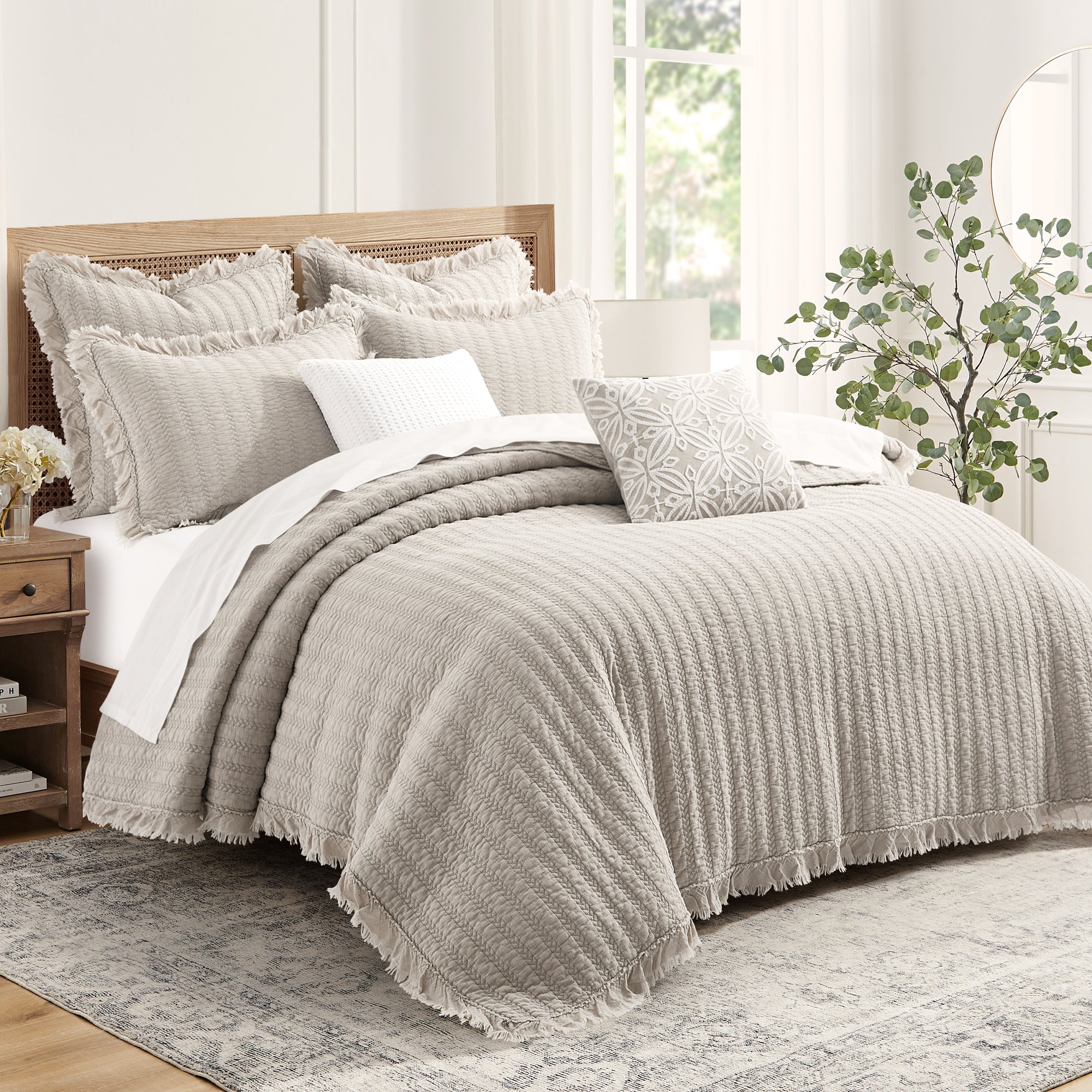 Wilhemina Dusty Rose Euro Sham Set of 2