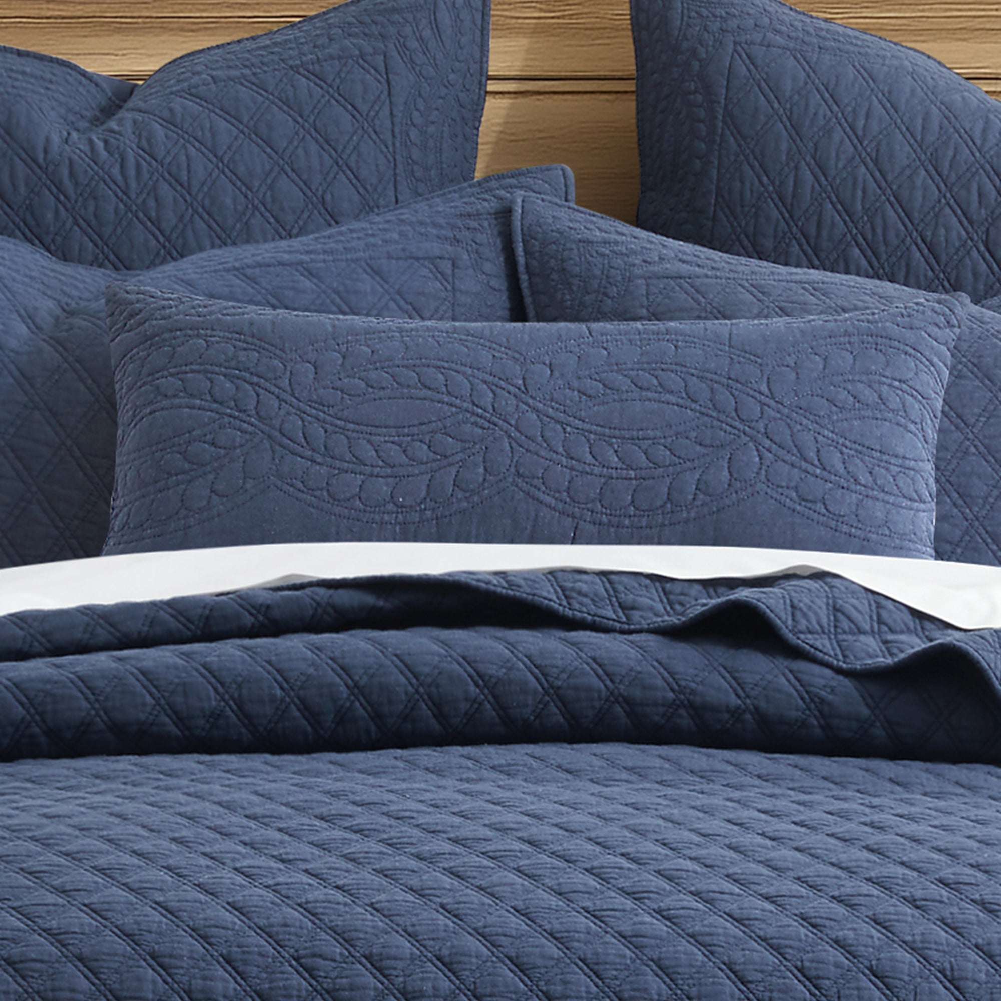 Ballou Navy Rectangular Pillow