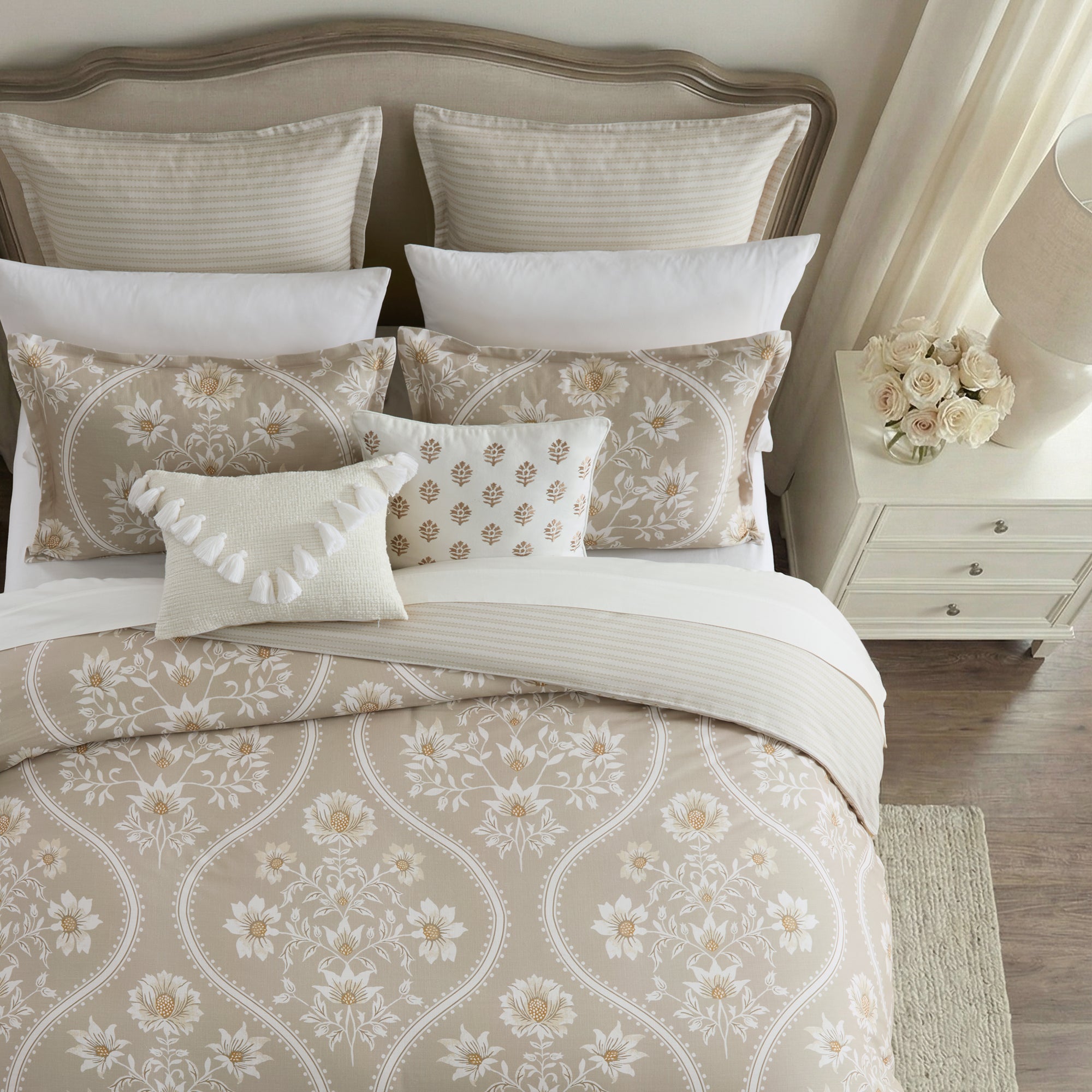 Camellia Neutral Duvet Cover Set