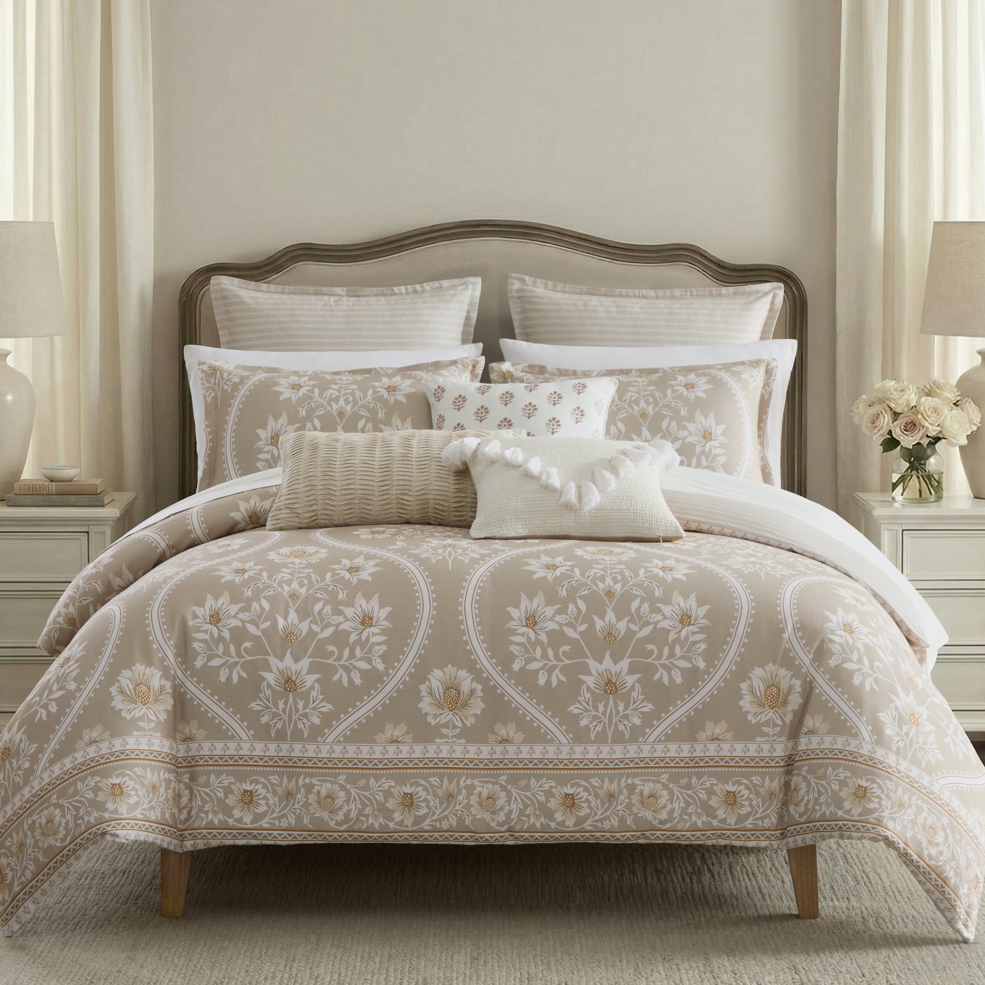 Camellia Neutral Duvet Cover Set