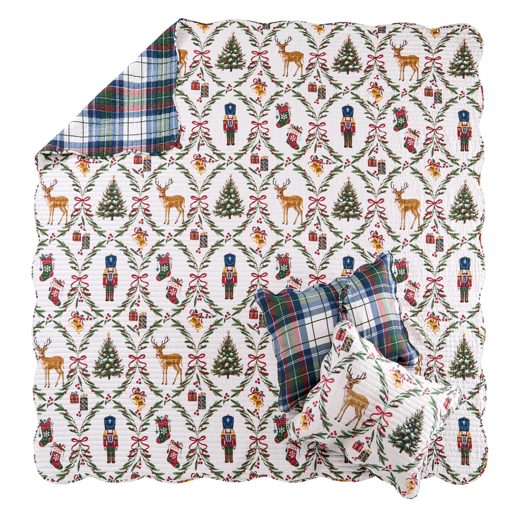 Festive Nutcrackers Quilt Set