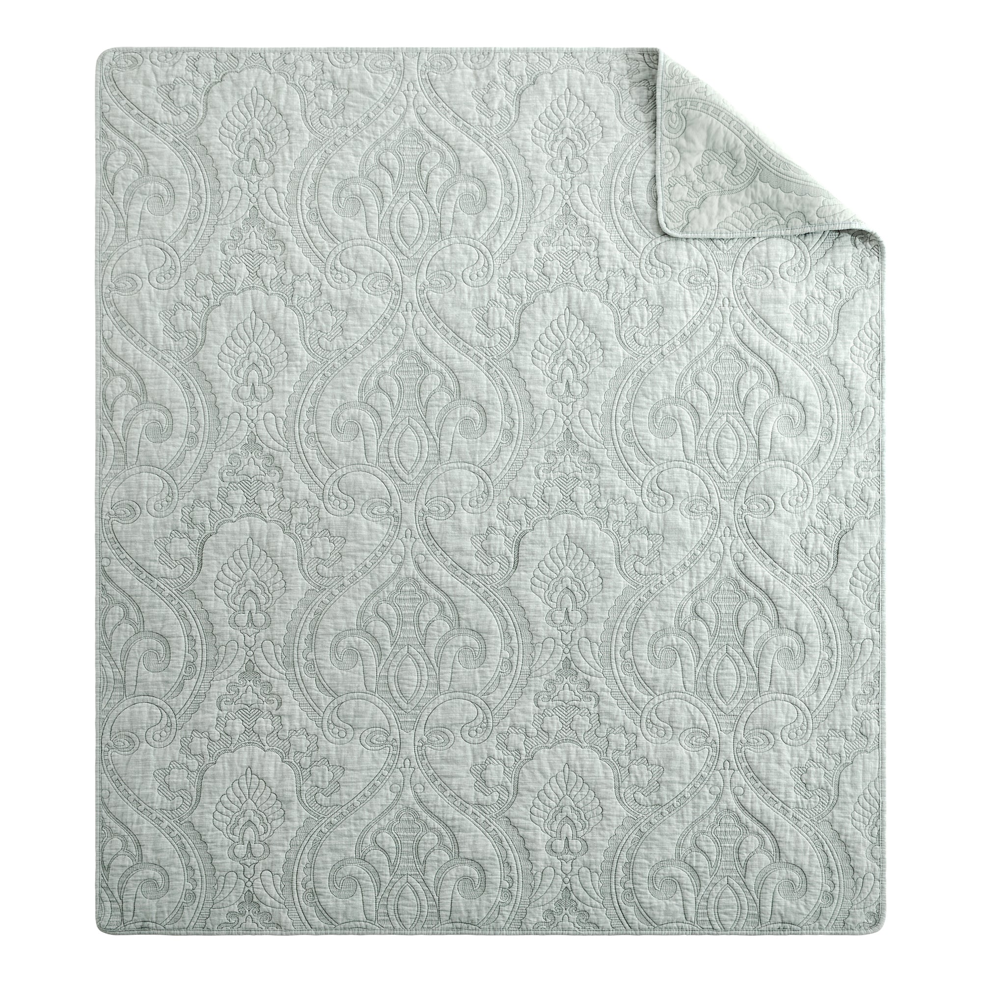 Helena Sage Quilted Throw