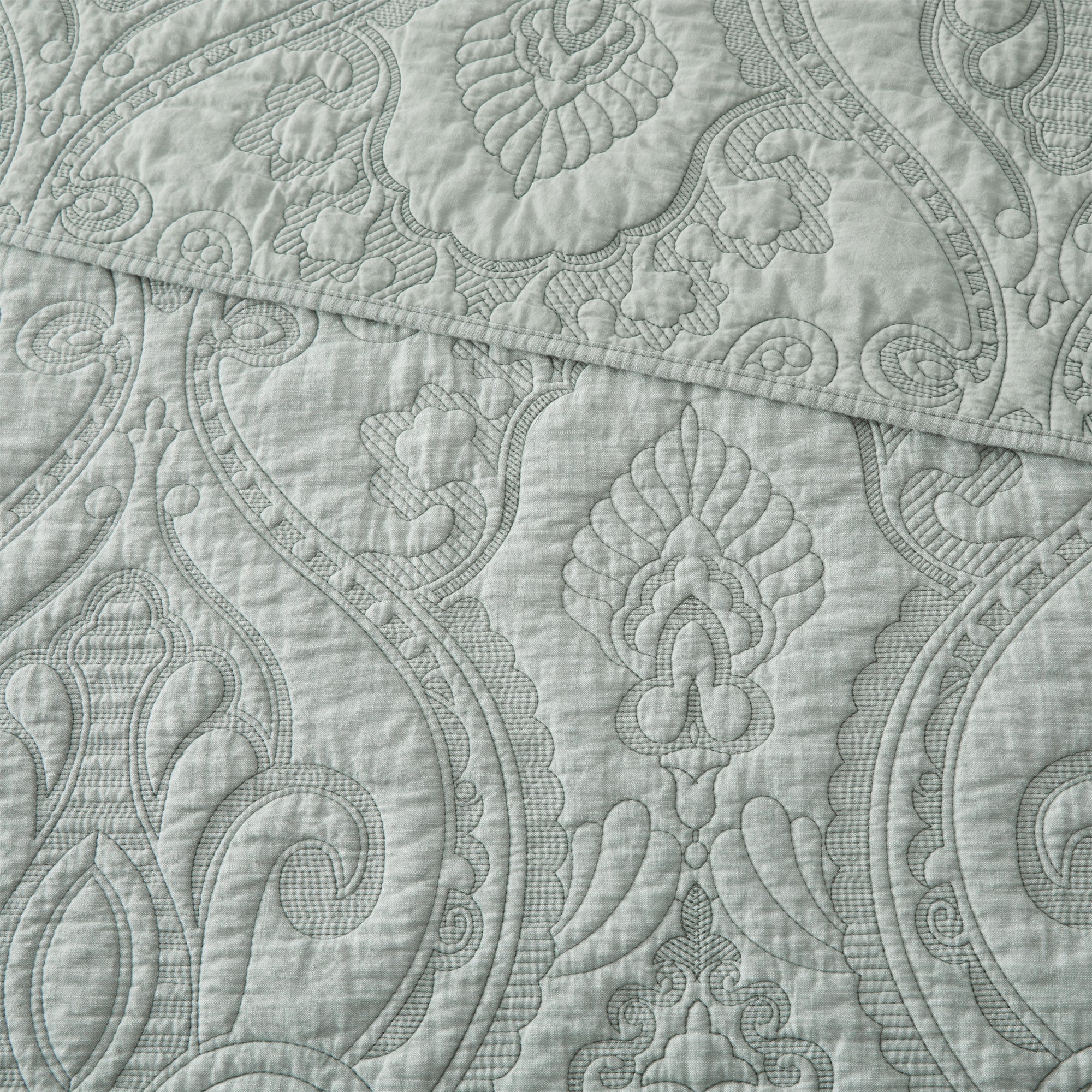 Helena Sage Quilted Throw