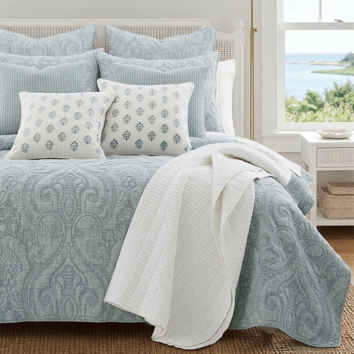 Helena Chambray Medallion Pillow 18x18