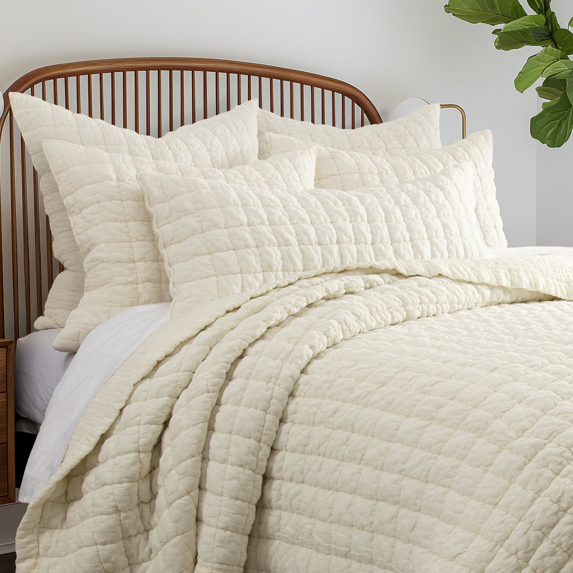 Whisper Cream Lumbar Pillow Cover