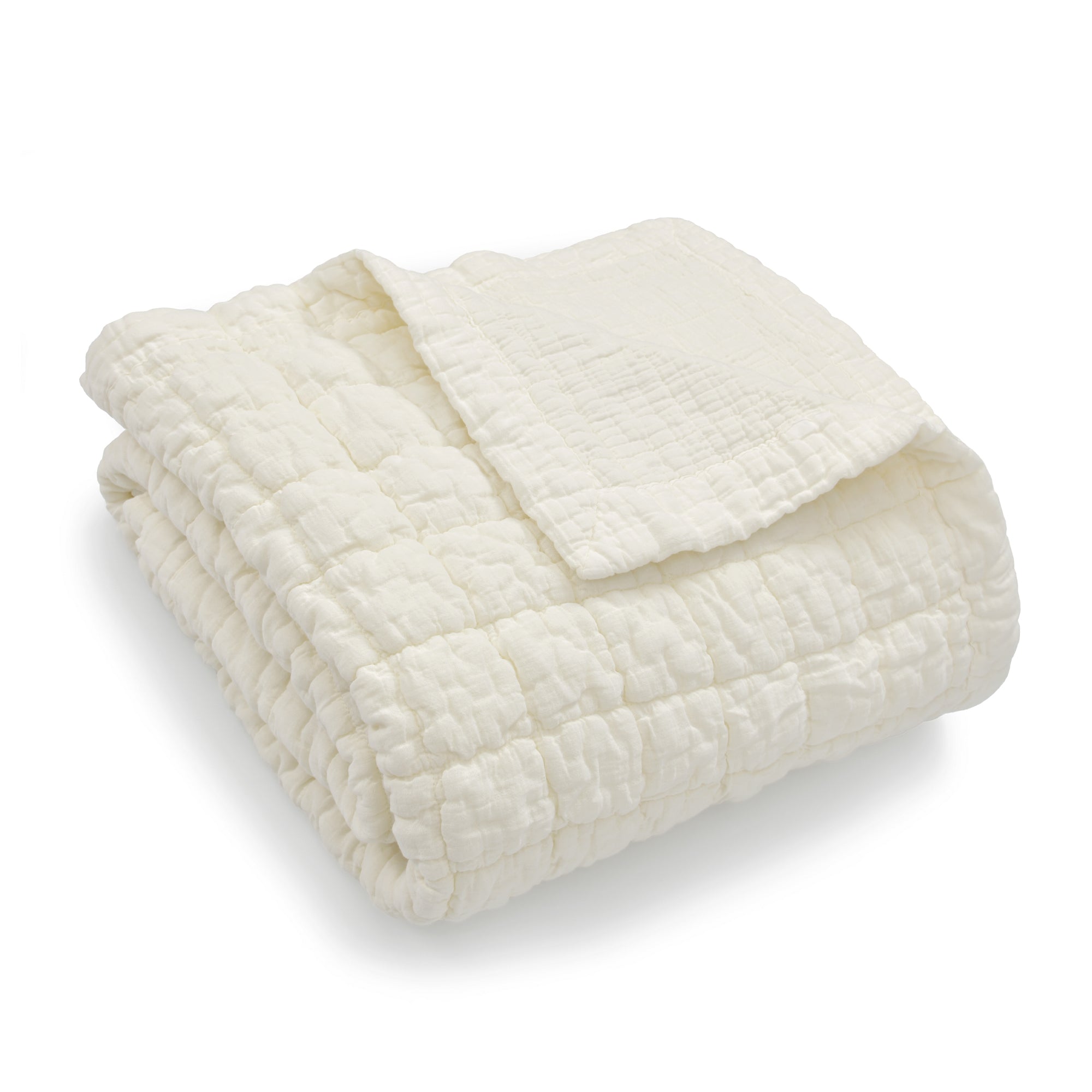 Whisper Cream Quilted Throw