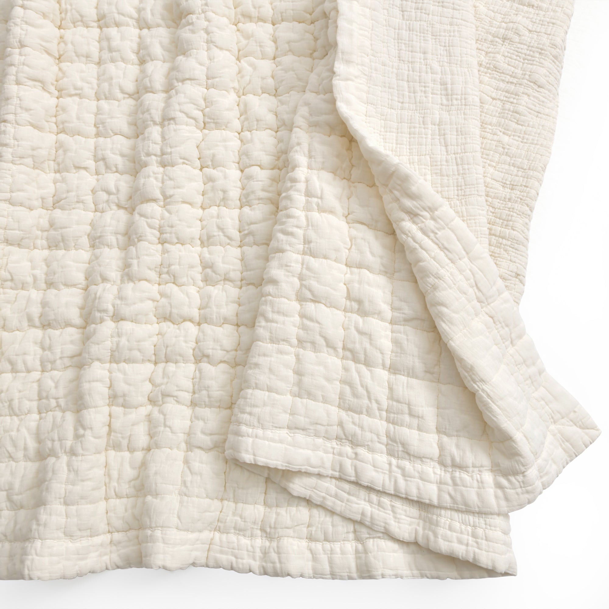 Whisper Cream Quilted Throw