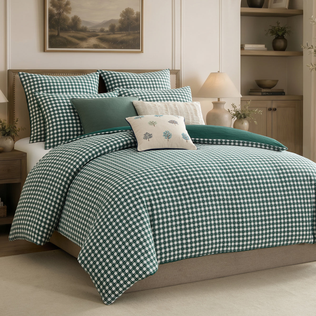 Camden Gingham Stitch Comforter Set
