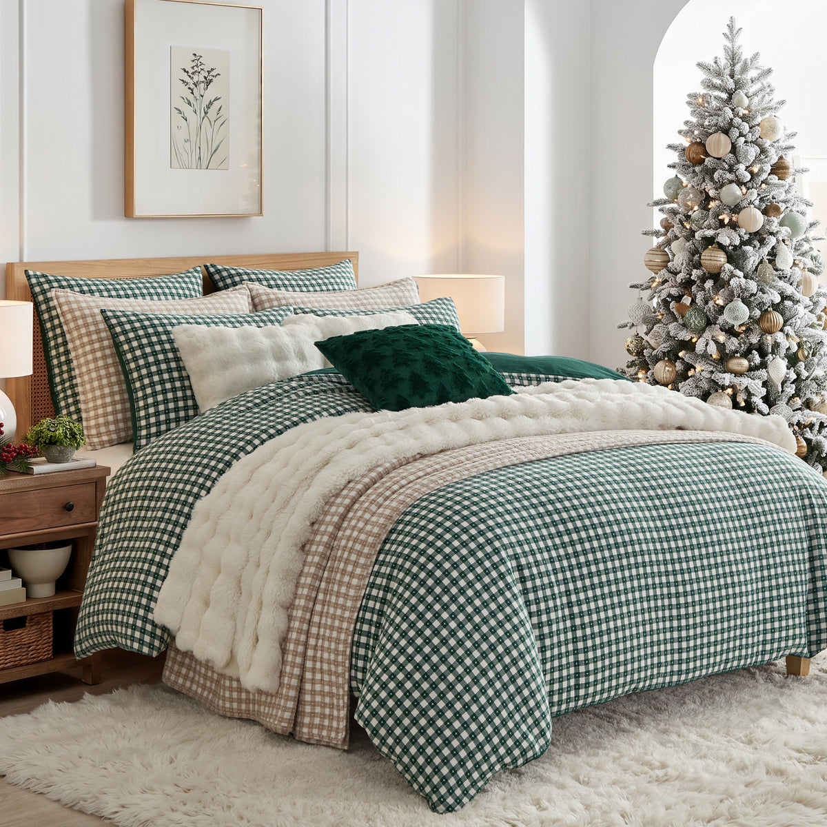 Camden Gingham Stitch Comforter Set