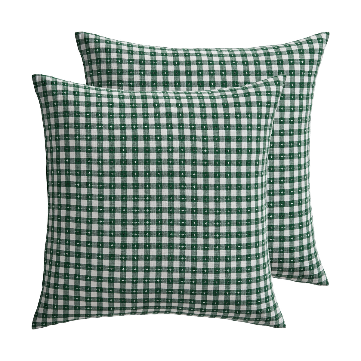 Camden Gingham Stitch Euro Sham Set of 2 - Unquilted