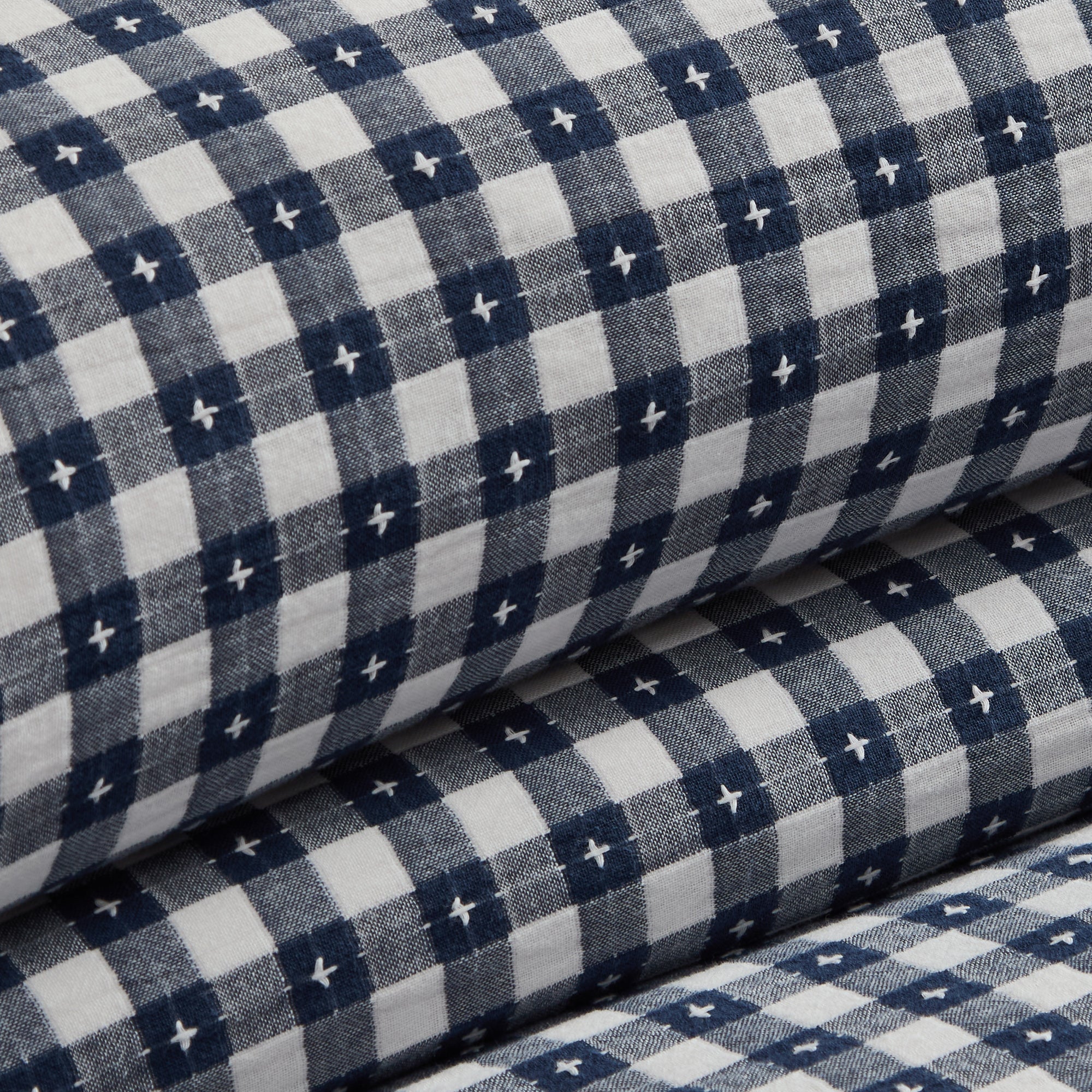 Camden Gingham Stitch Comforter Set