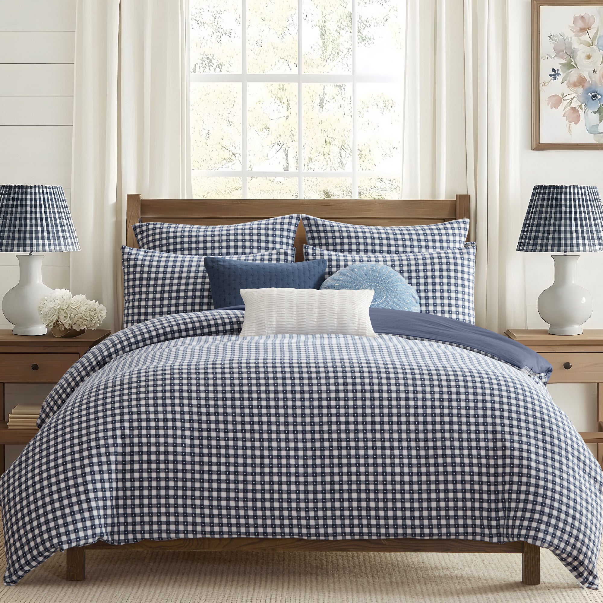 Camden Gingham Stitch Duvet Cover Set