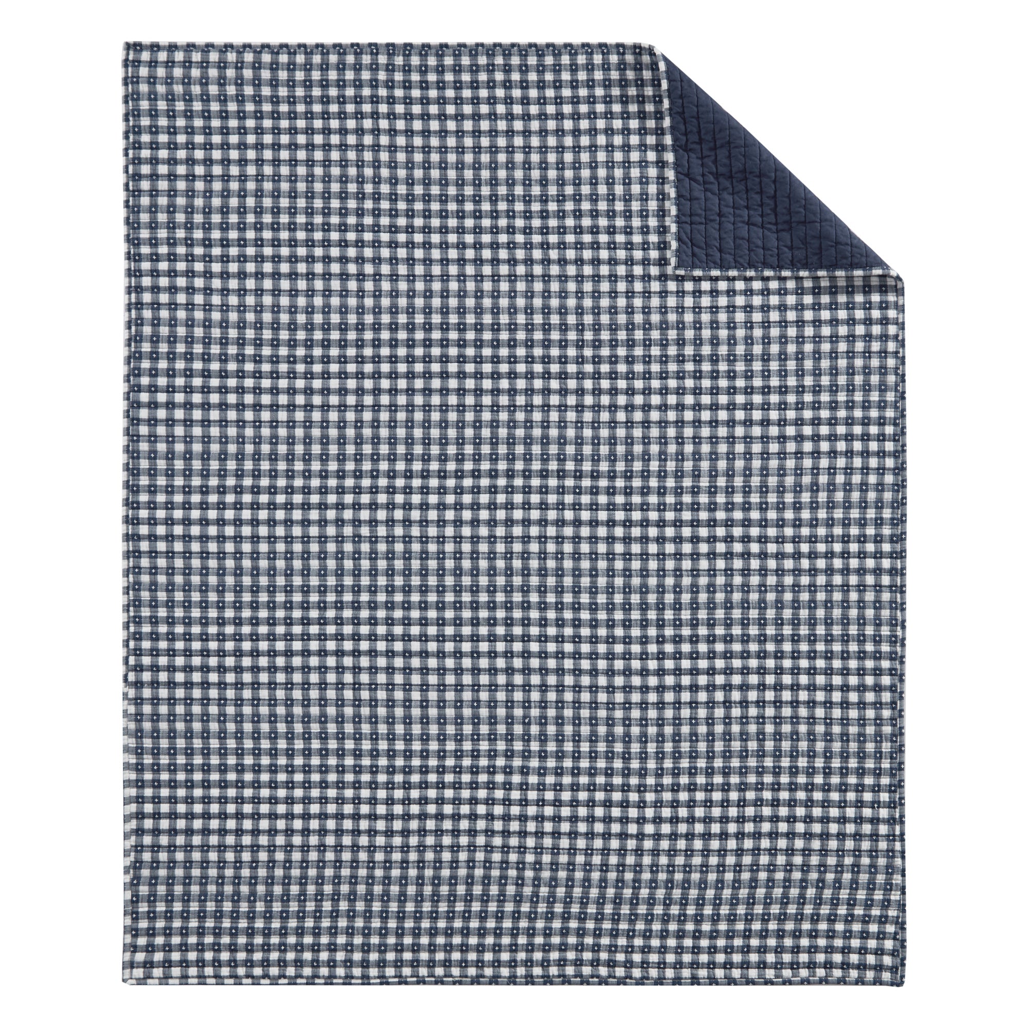 Camden Gingham Stitch Quilted Throw