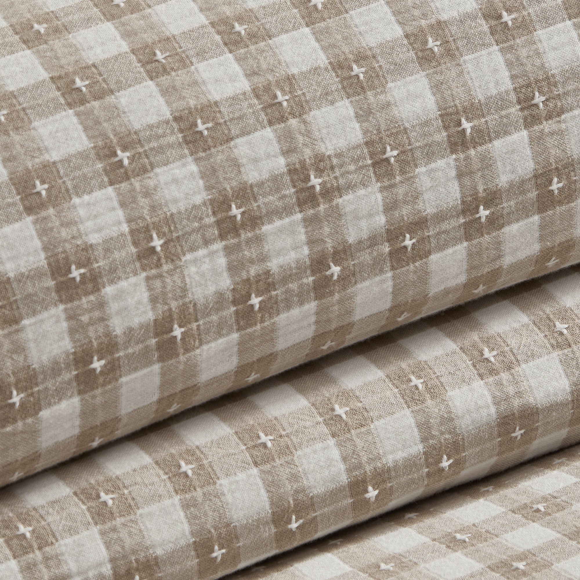 Camden Gingham Stitch Comforter Set