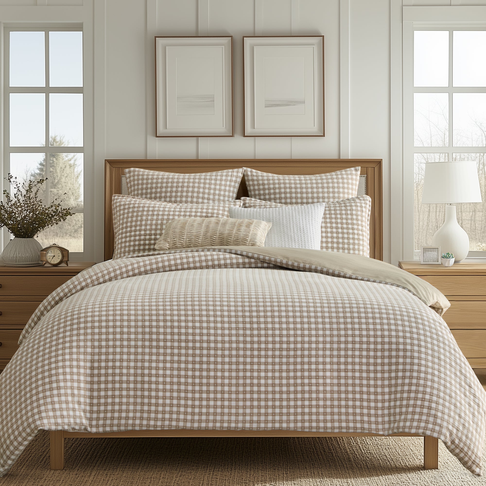 Camden Gingham Stitch Duvet Cover Set