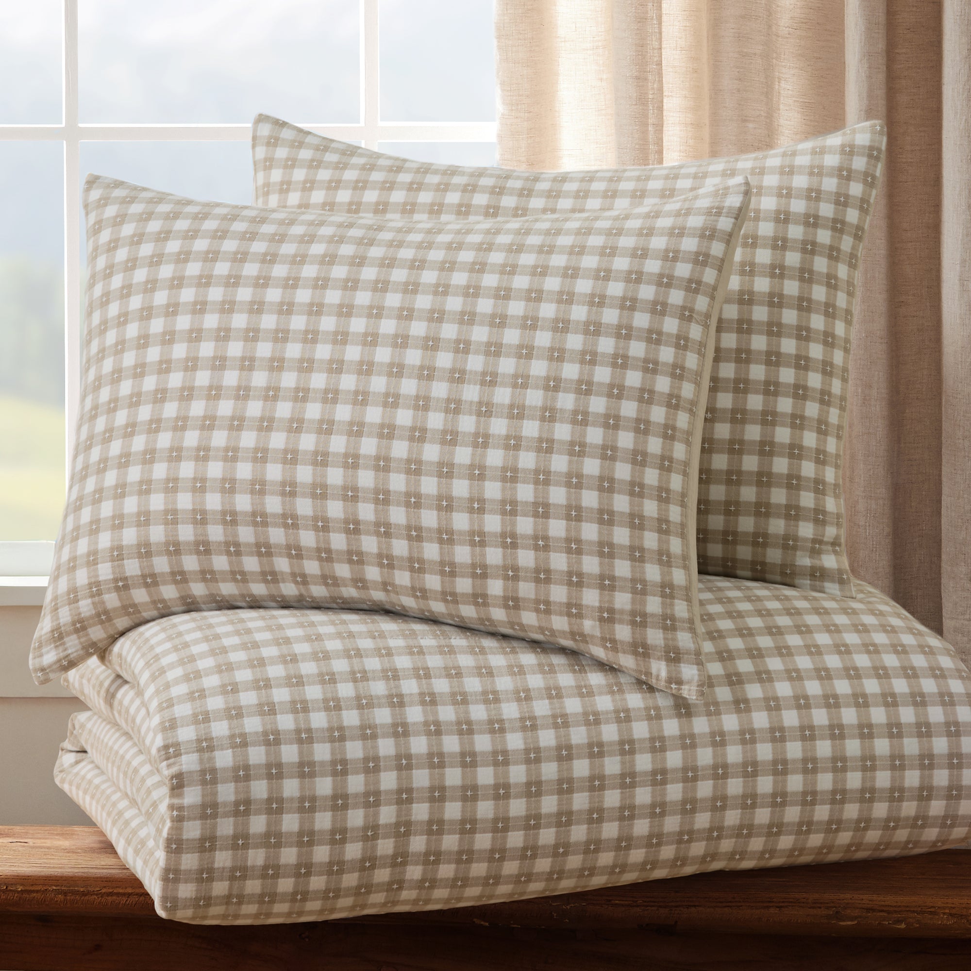 Camden Gingham Stitch Duvet Cover Set