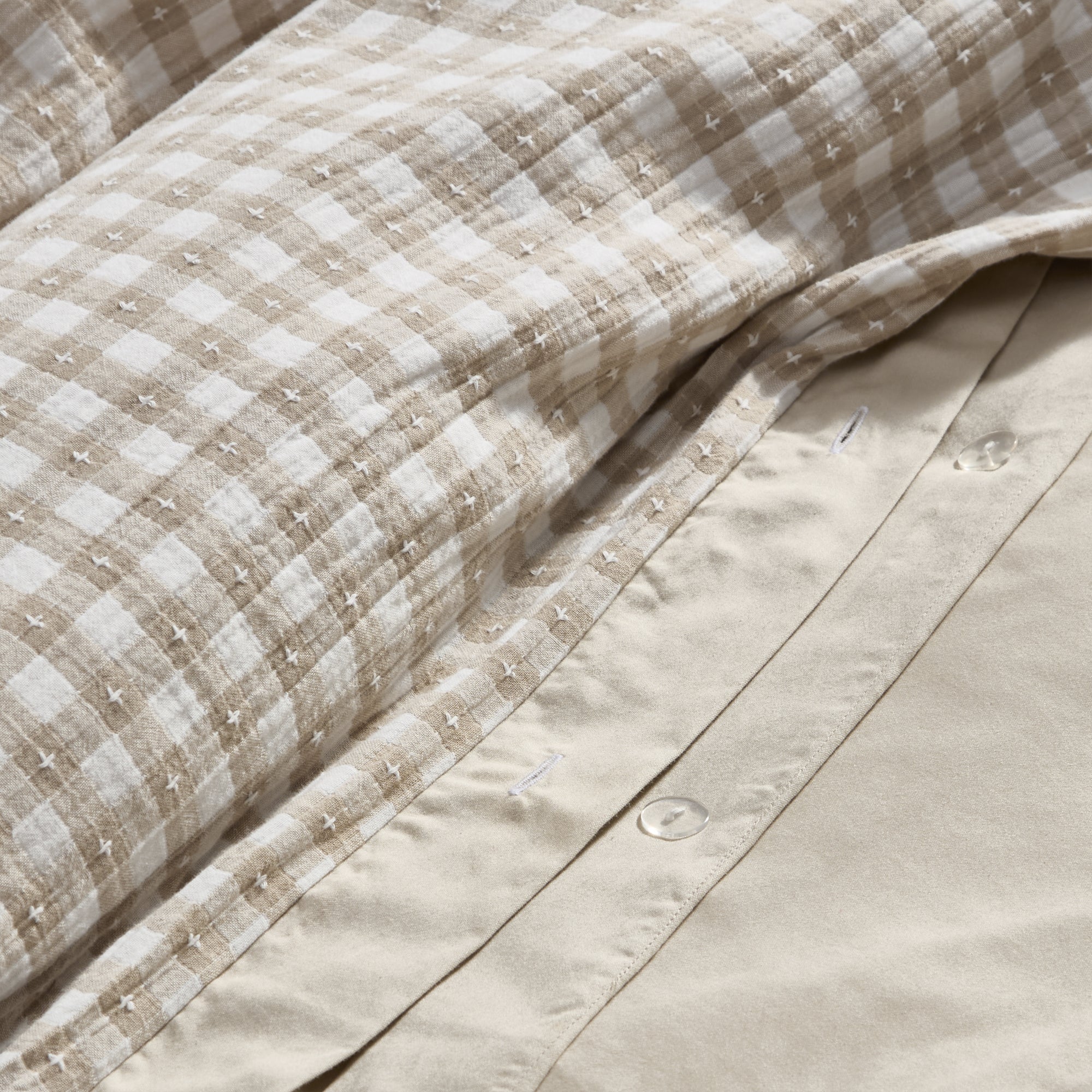 Camden Gingham Stitch Duvet Cover Set