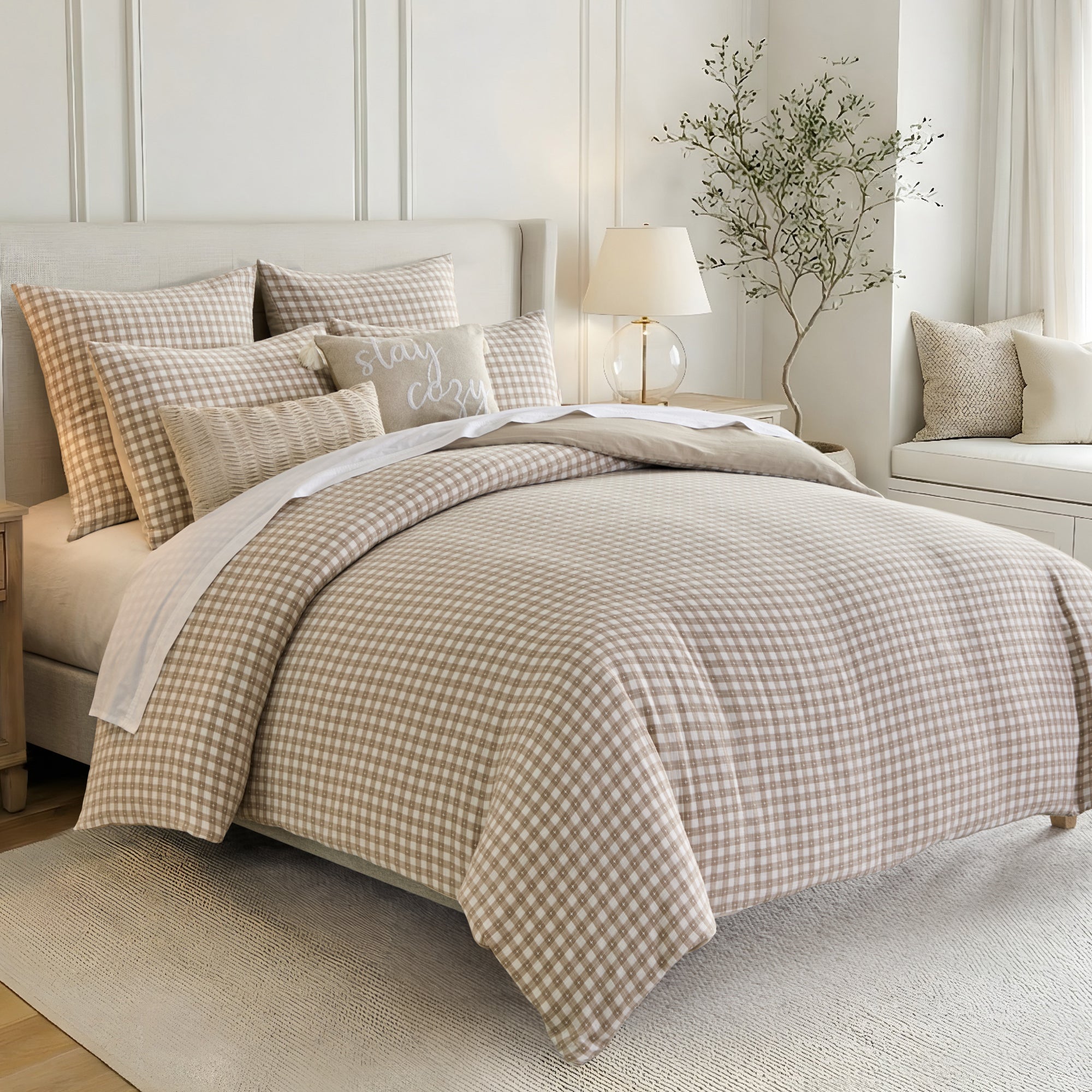 Camden Gingham Stitch Duvet Cover Set