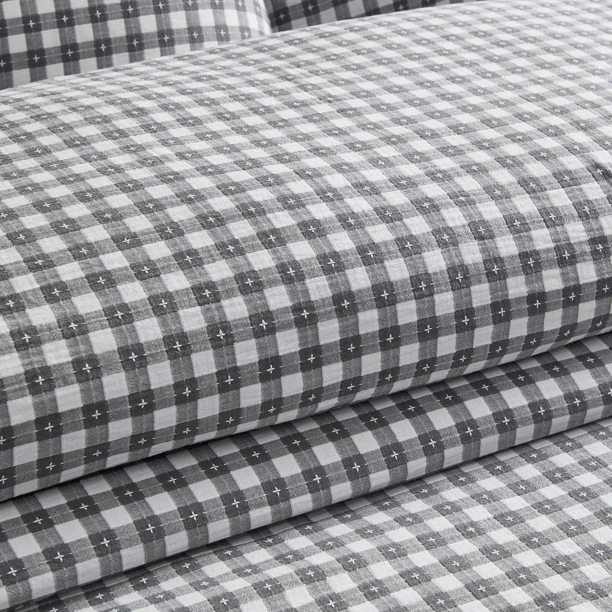Camden Gingham Stitch Comforter Set