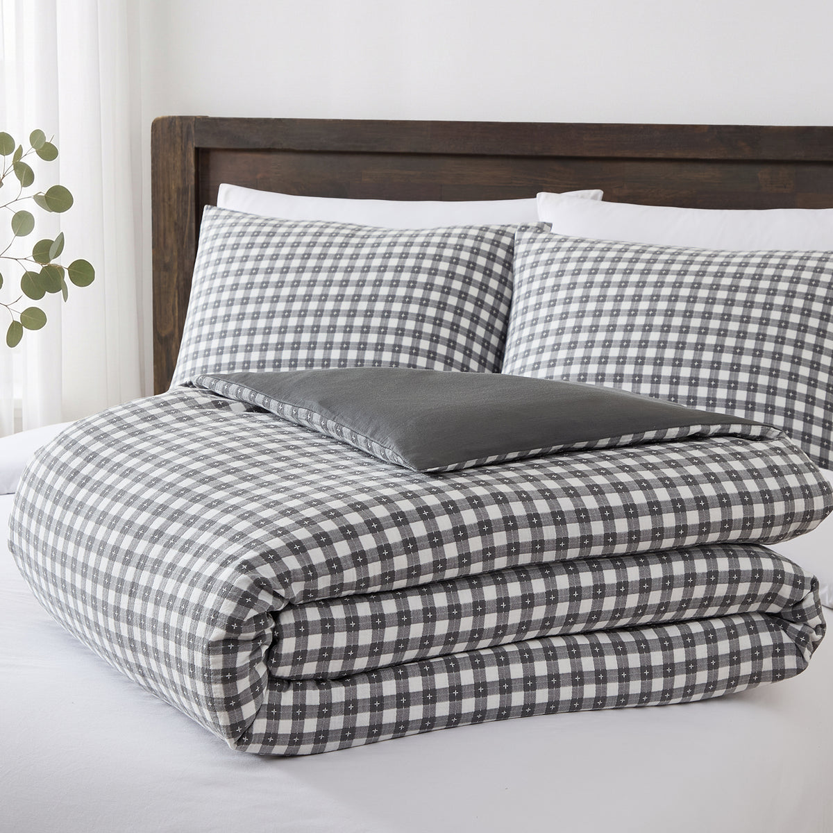 Camden Gingham Stitch Comforter Set