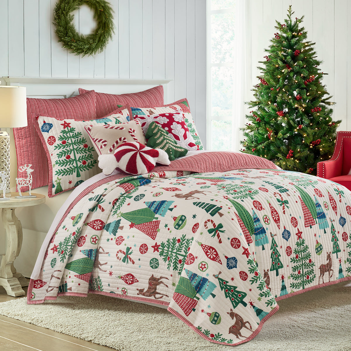 Tree Festival Tree Shape Pillow