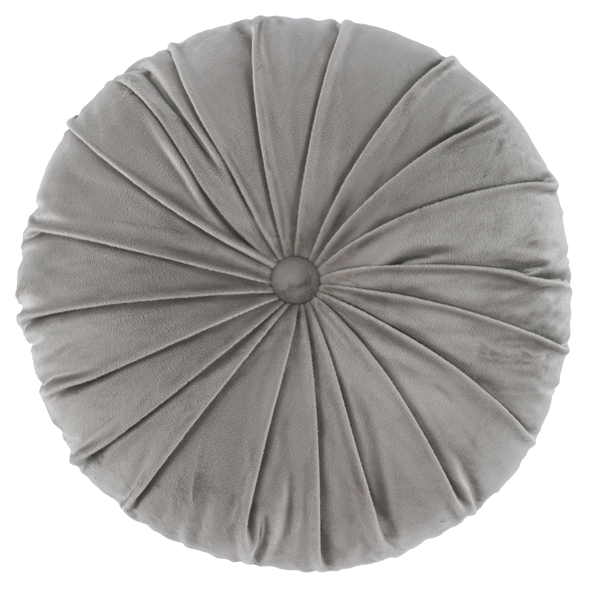 Belvedere Blue Round Velvet Grey Pillow
