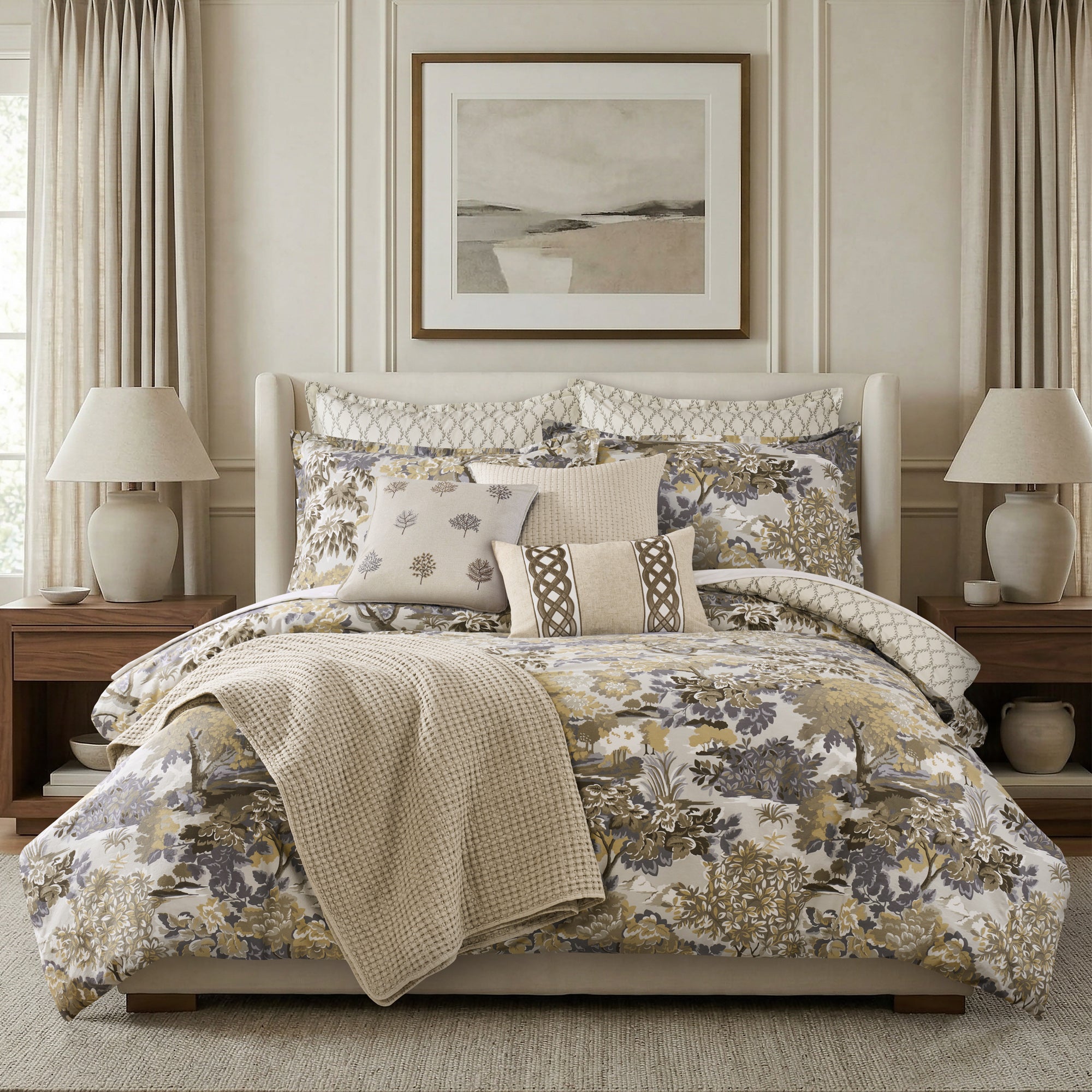 Chateau Grove Neutral Tree Pillow 16x16