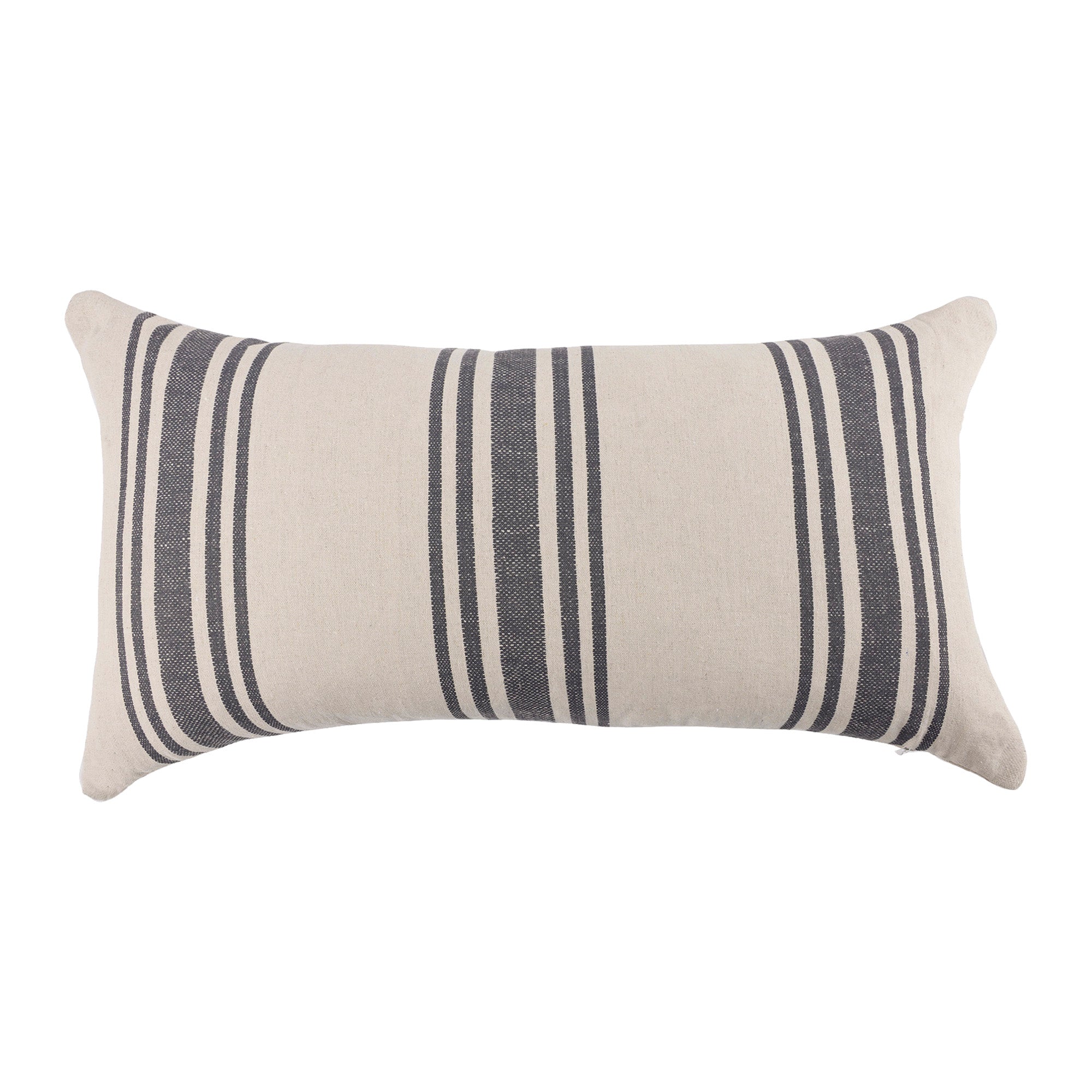 Grace Cream Printed Textured Stripe Pillow