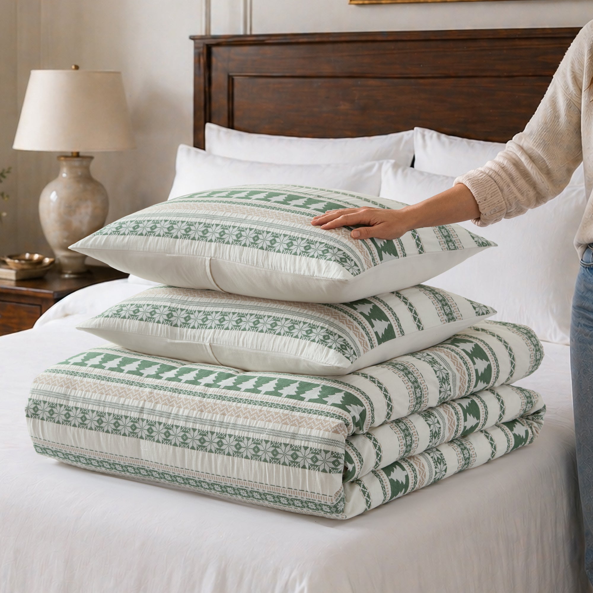 Pine Tree Jacquard Duvet Set