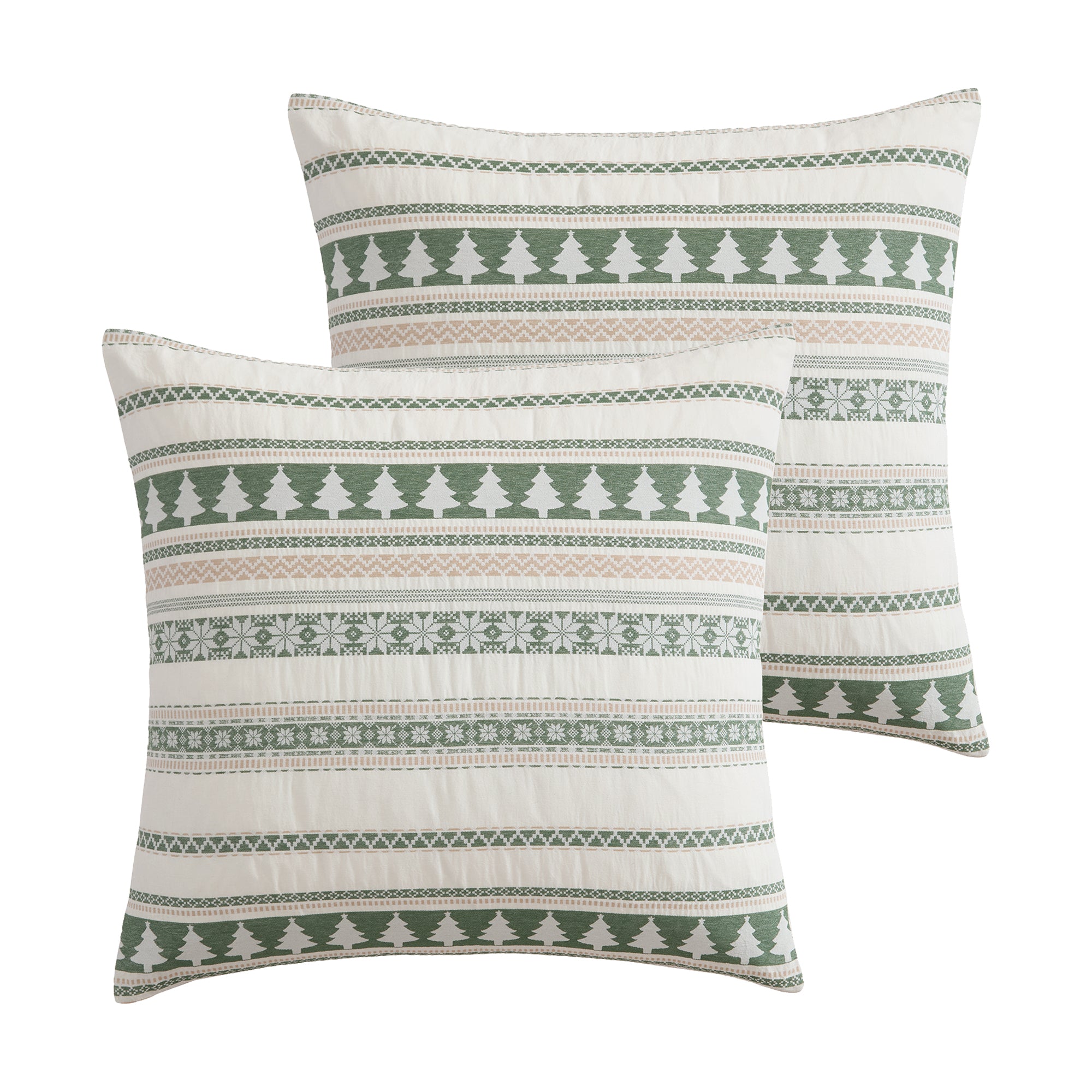 Pine Tree Jacquard Euro Sham Set of 2