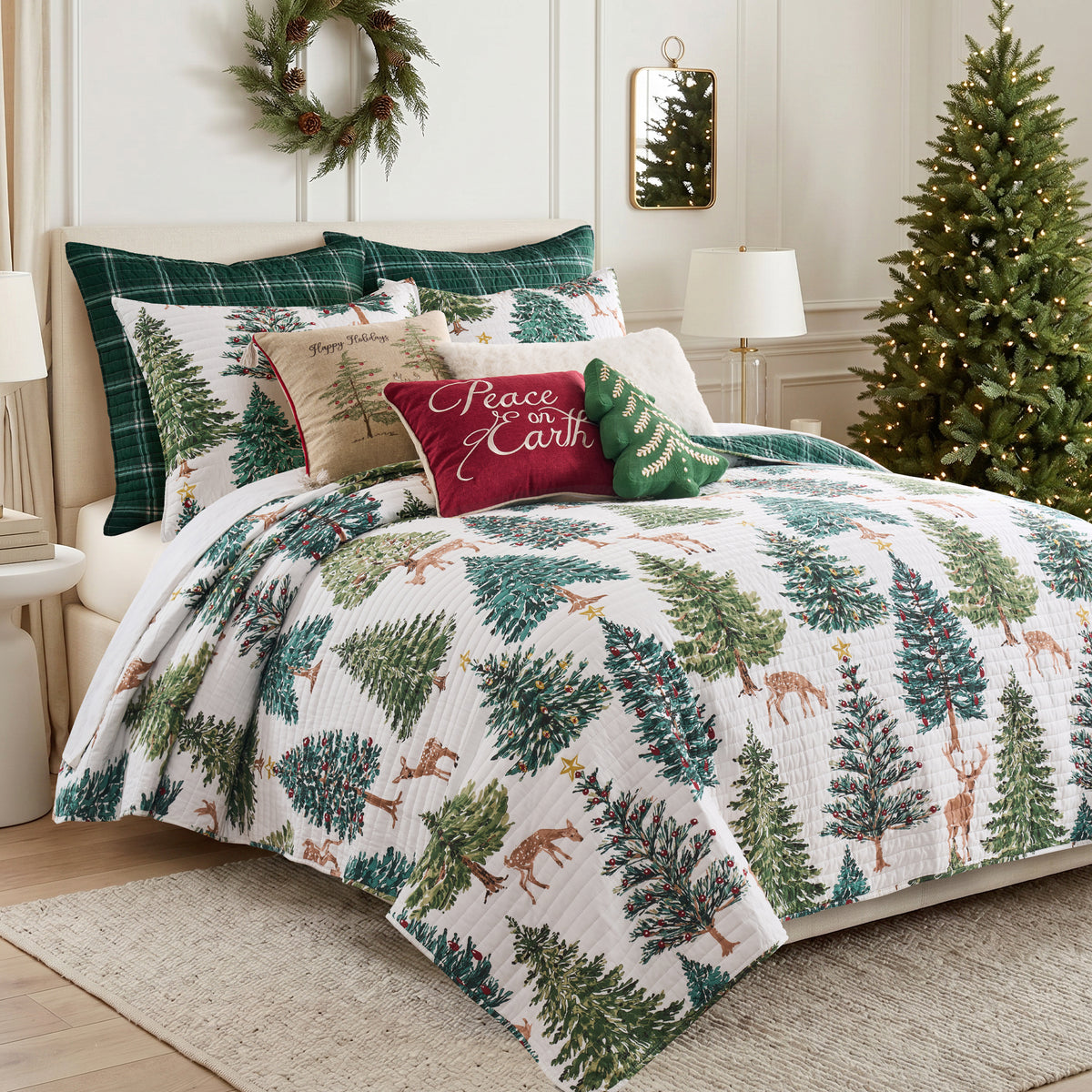 Christmas Grove Peace on Earth Pillow