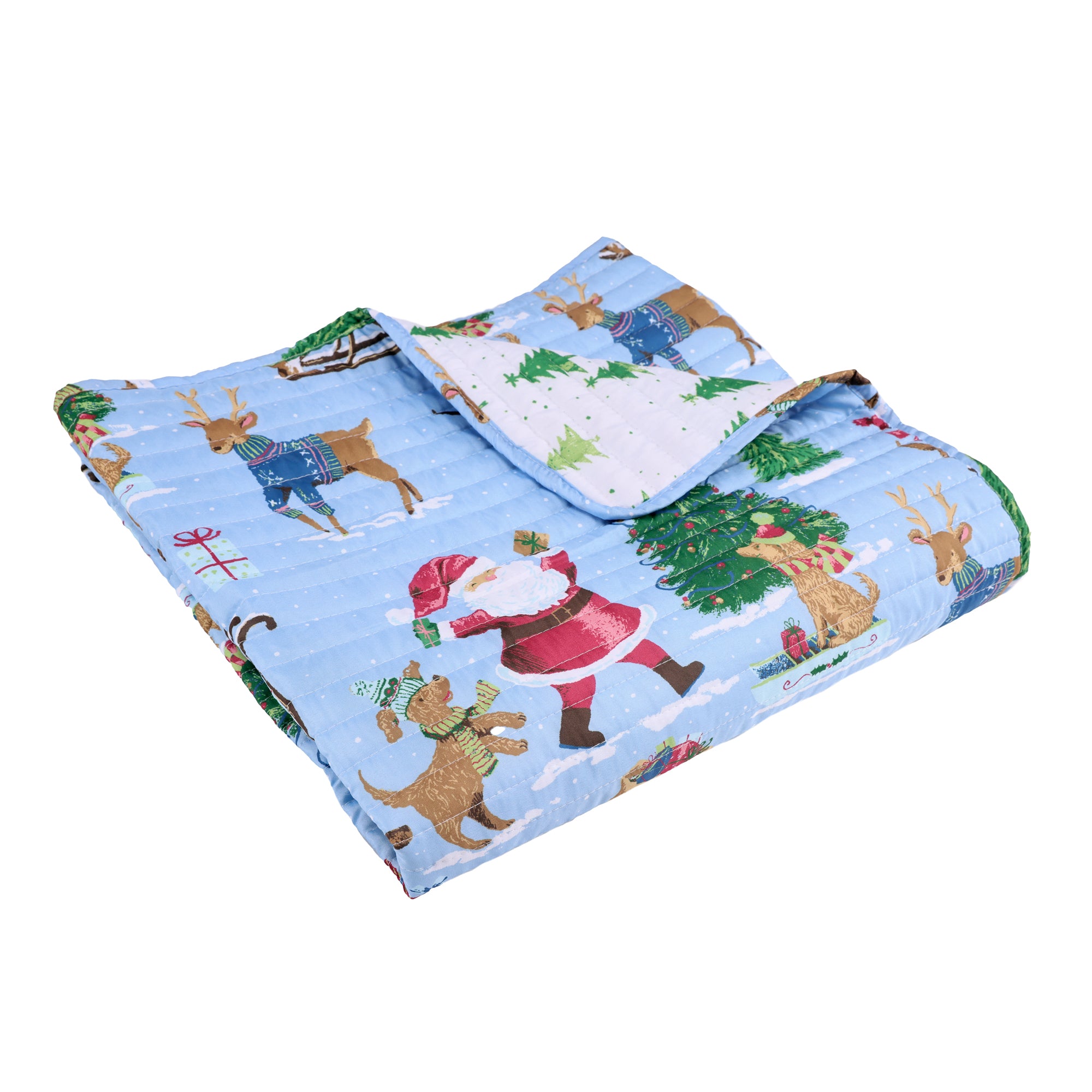 Santa's Gift Quilted Throw