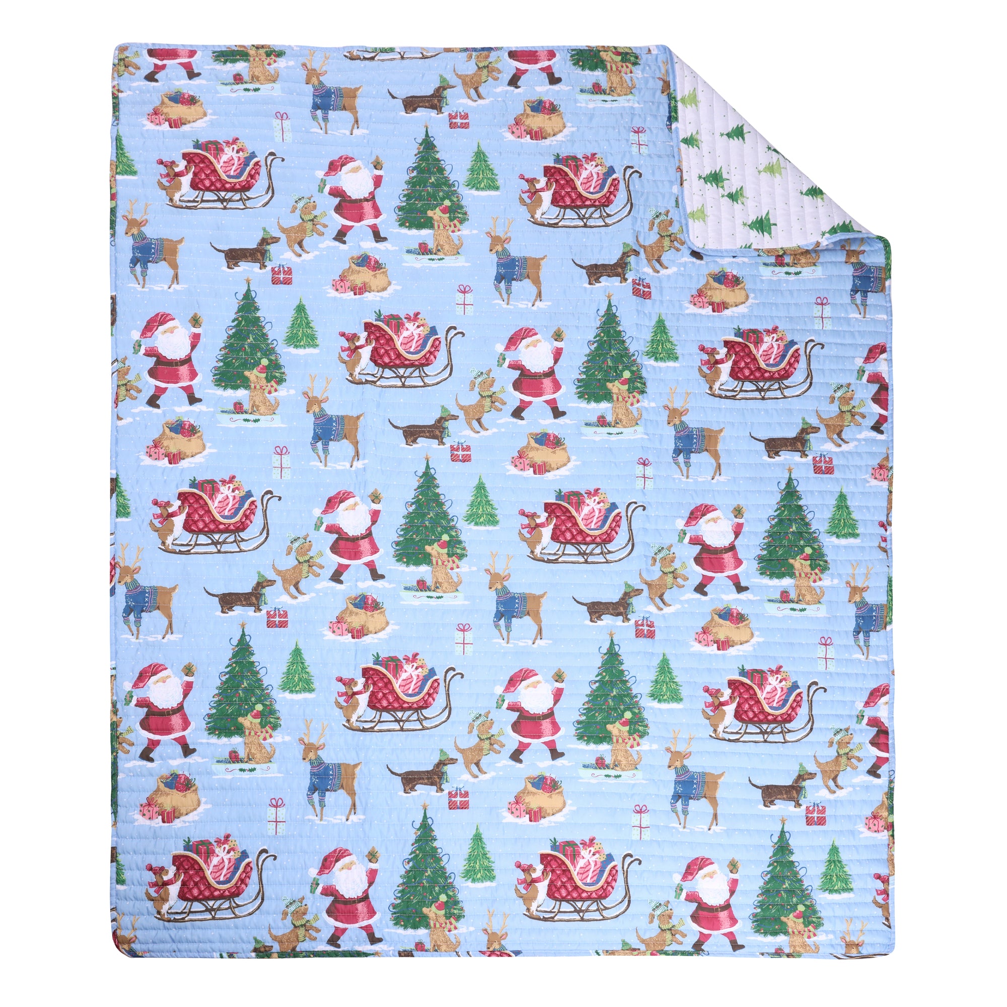 Santa's Gift Quilted Throw