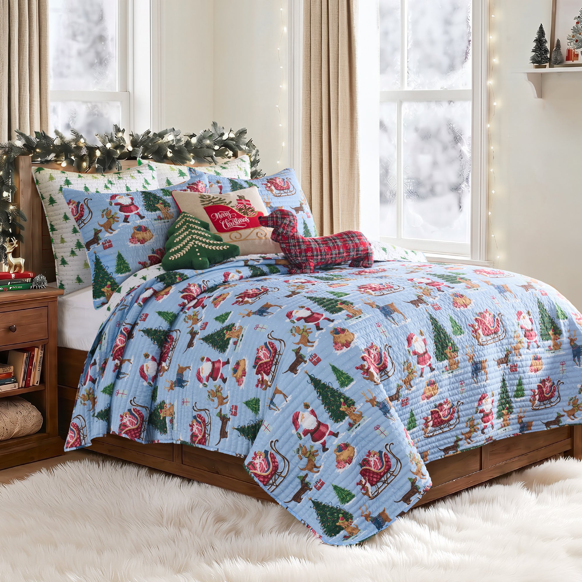 Santa's Gift Euro Sham Set of 2