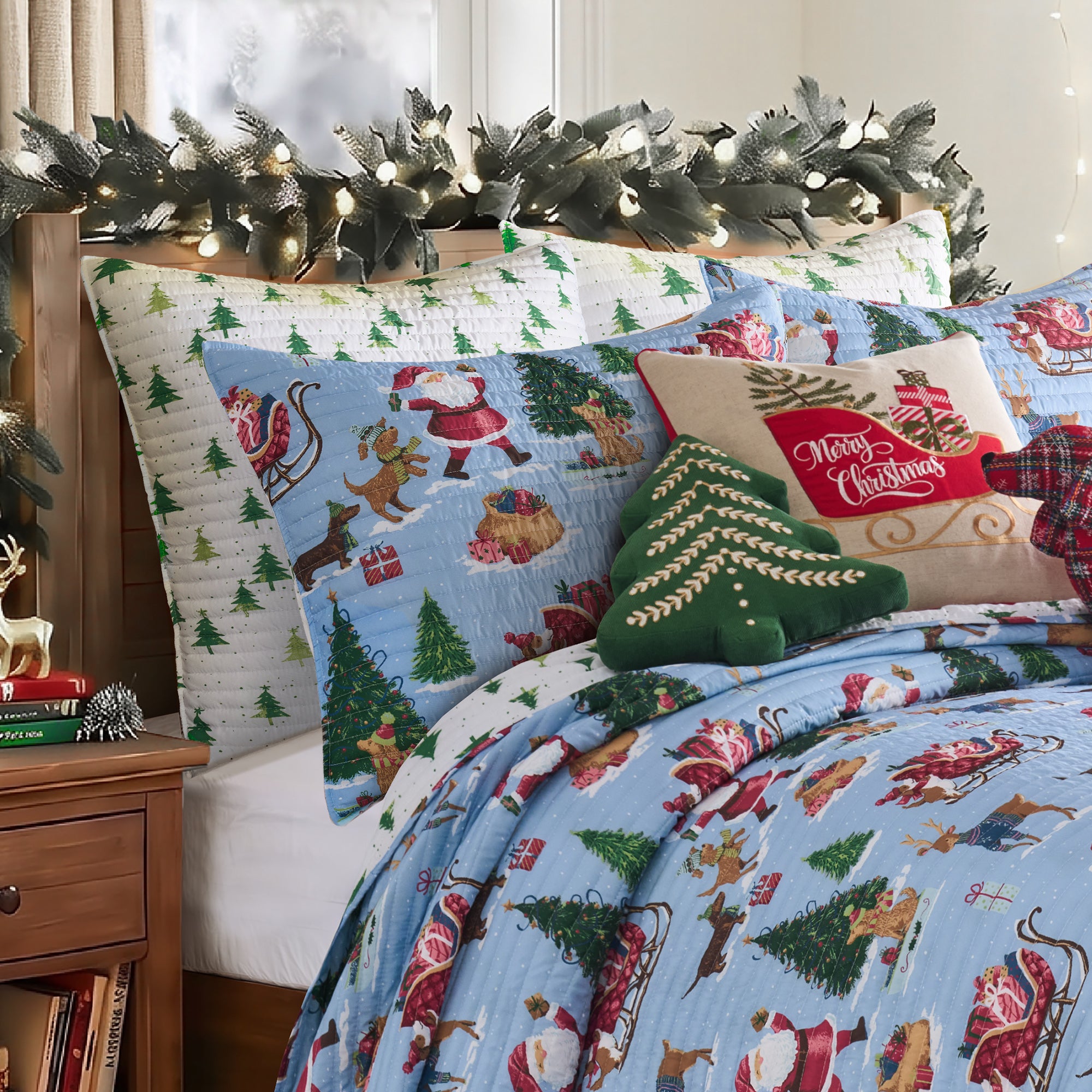 Santa's Gift Euro Sham Set of 2