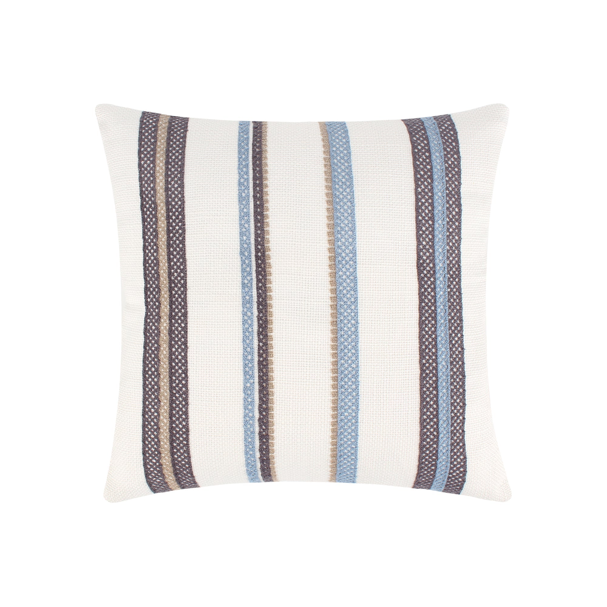 Tobago Stripe Blue Quilt Bundle: Quilt Set + Euro Sham Set of 2 + Stripe Pillow + Welcome Pillow + Quilted Throw