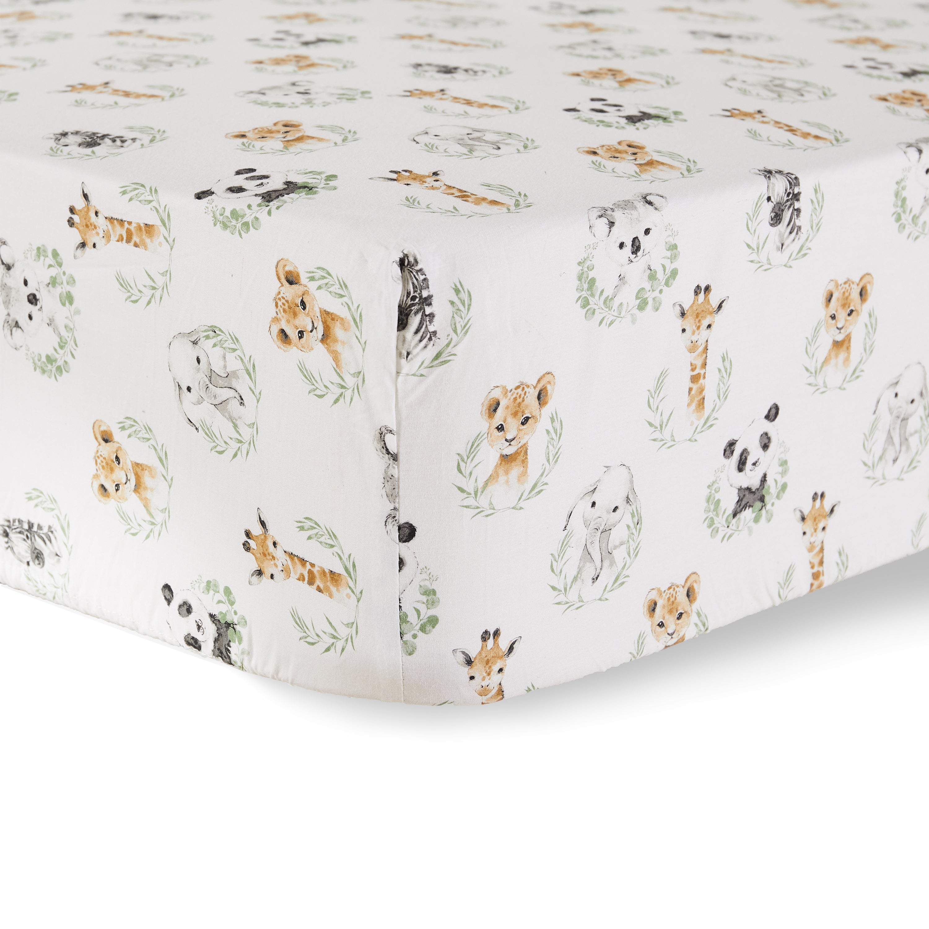 Mozambique Allover Animals Crib Fitted Sheet