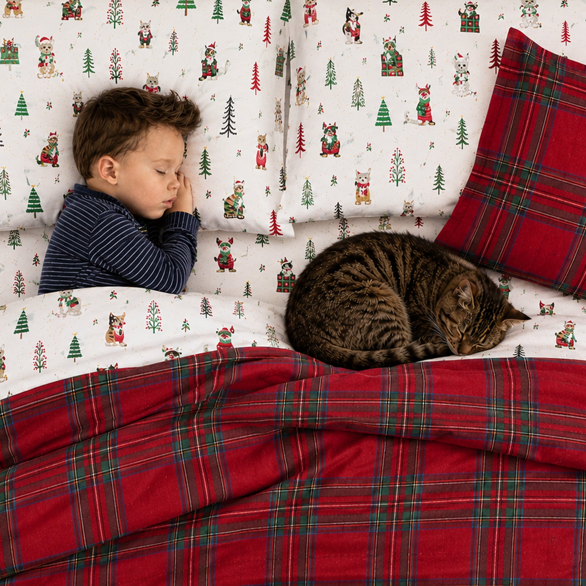 Meowy Christmas Sheet Set