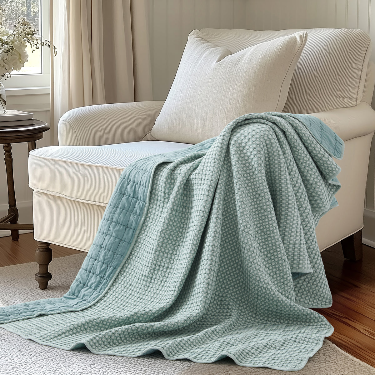 Mills Waffle Quilted Throw
