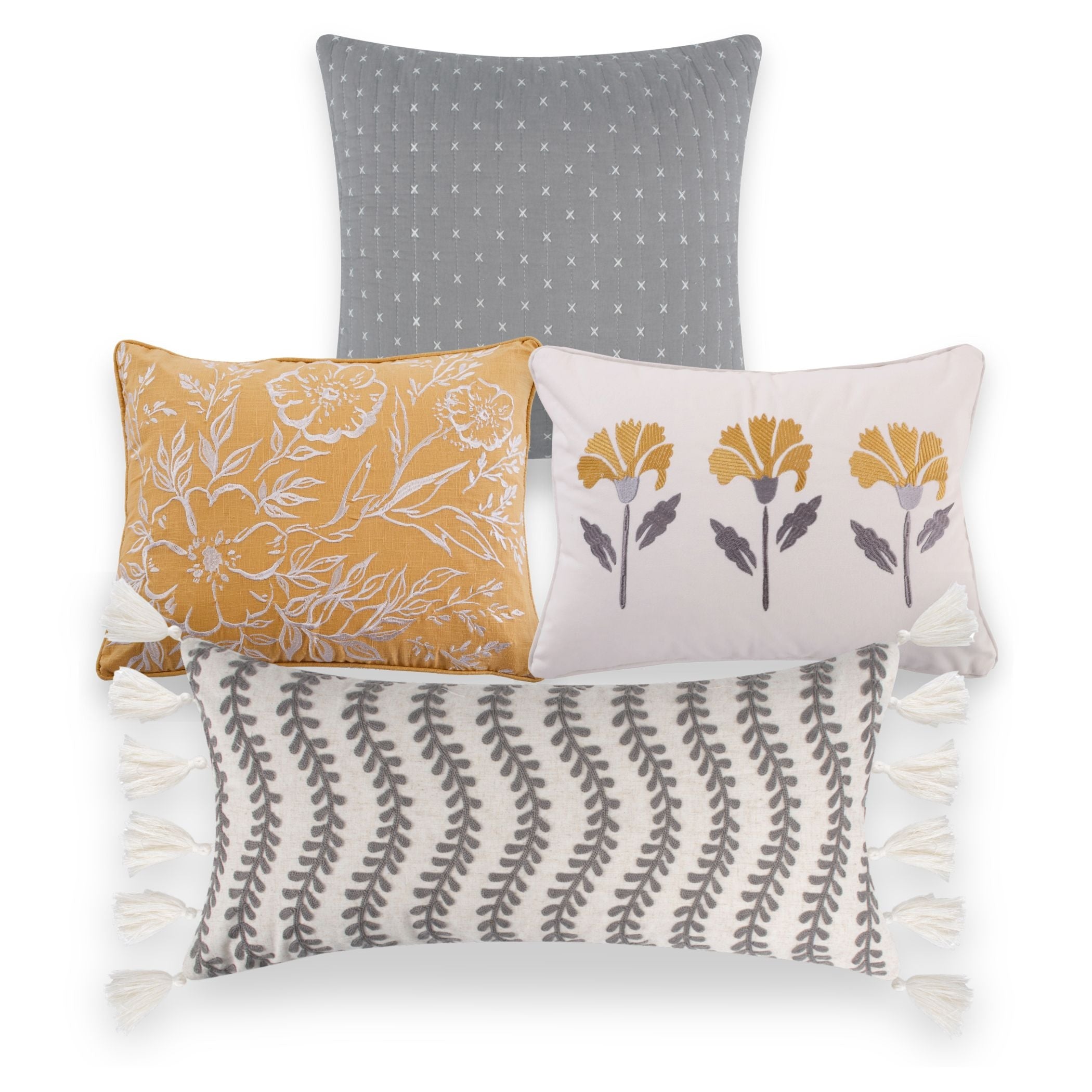 Ochre Floral Pillow Bundle