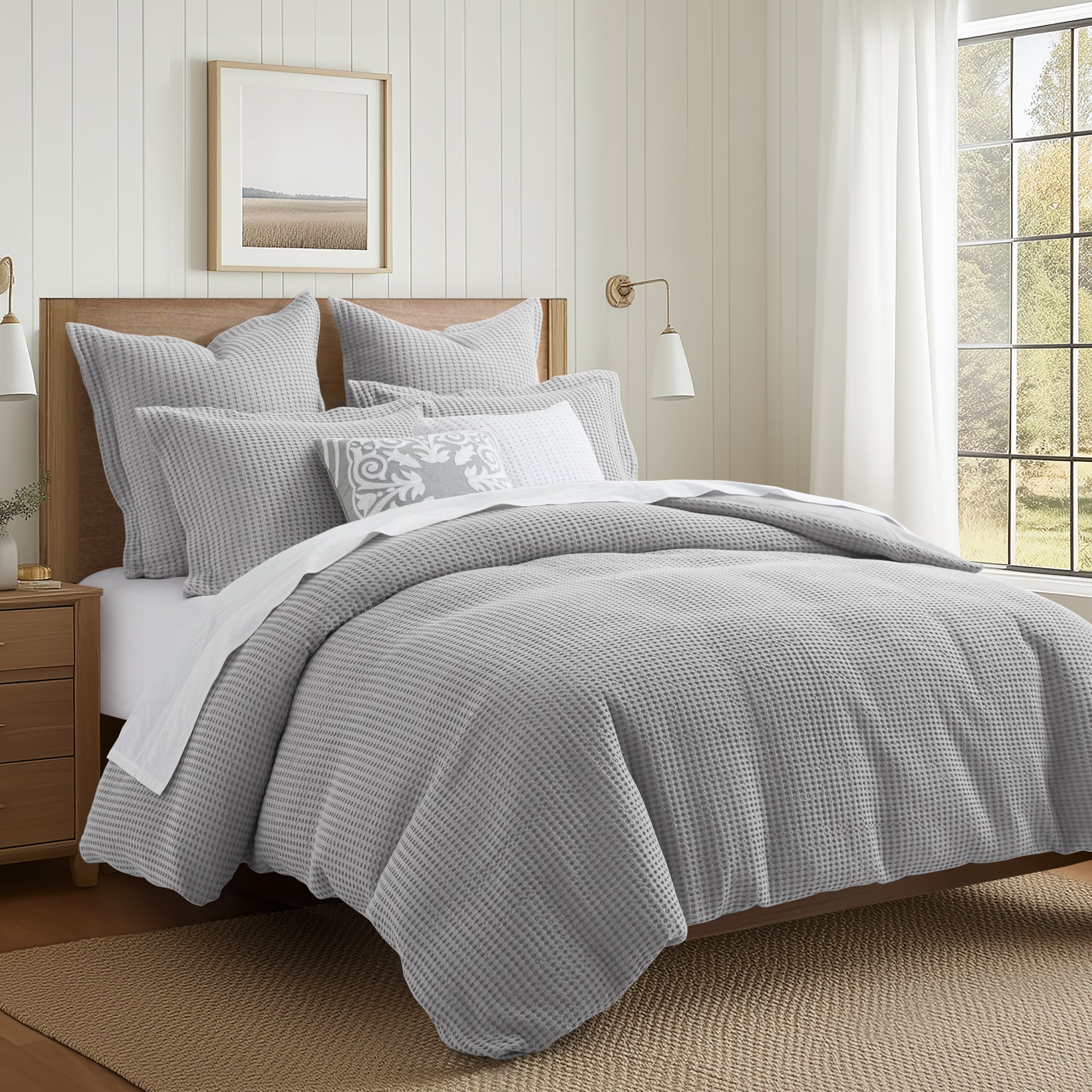 Mills Waffle Duvet Set