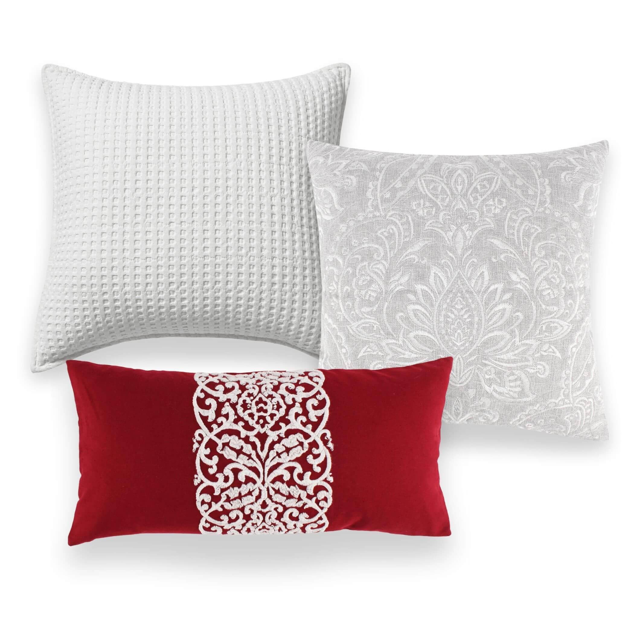 Red and White Pillow Bundle