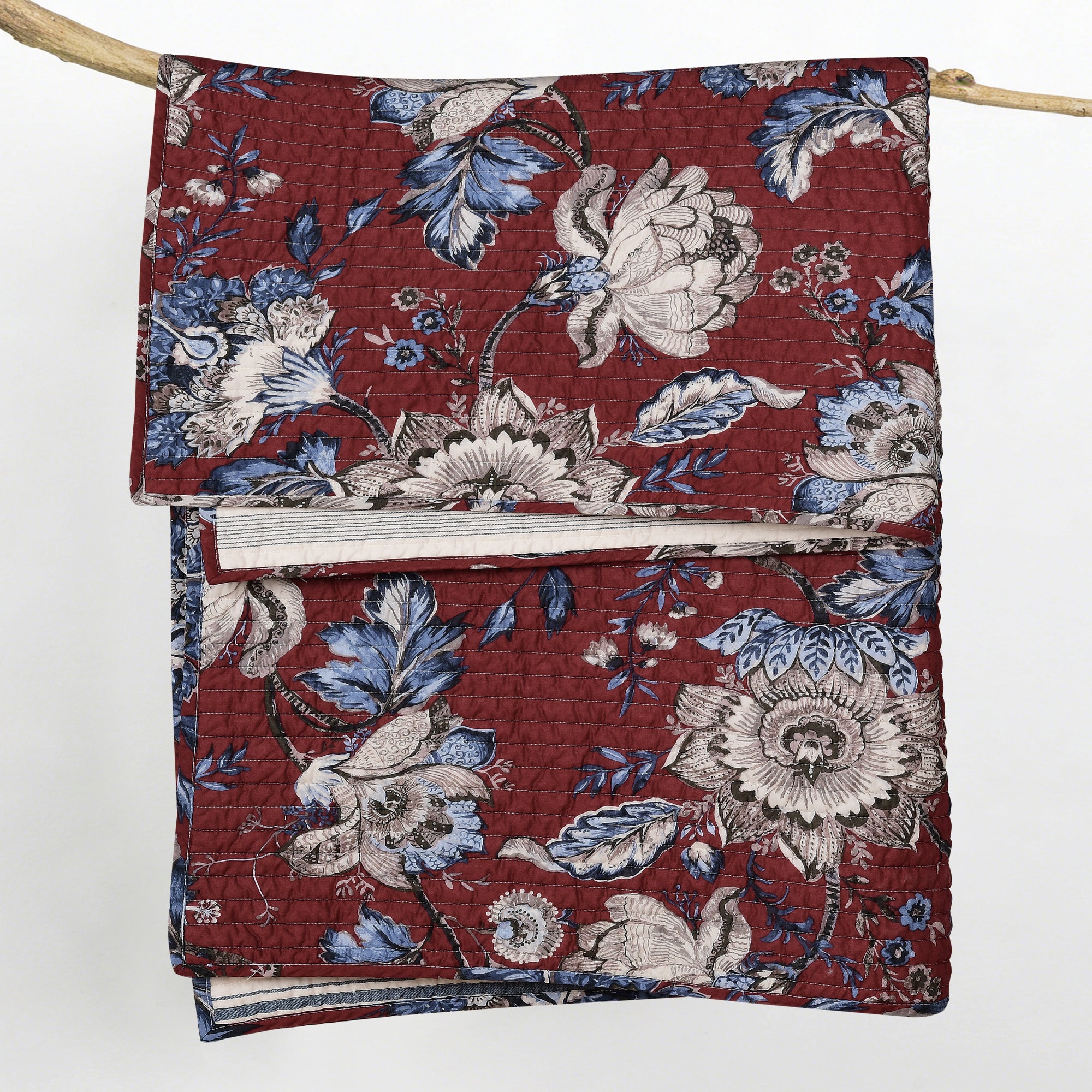 Royce Red Quilted Throw